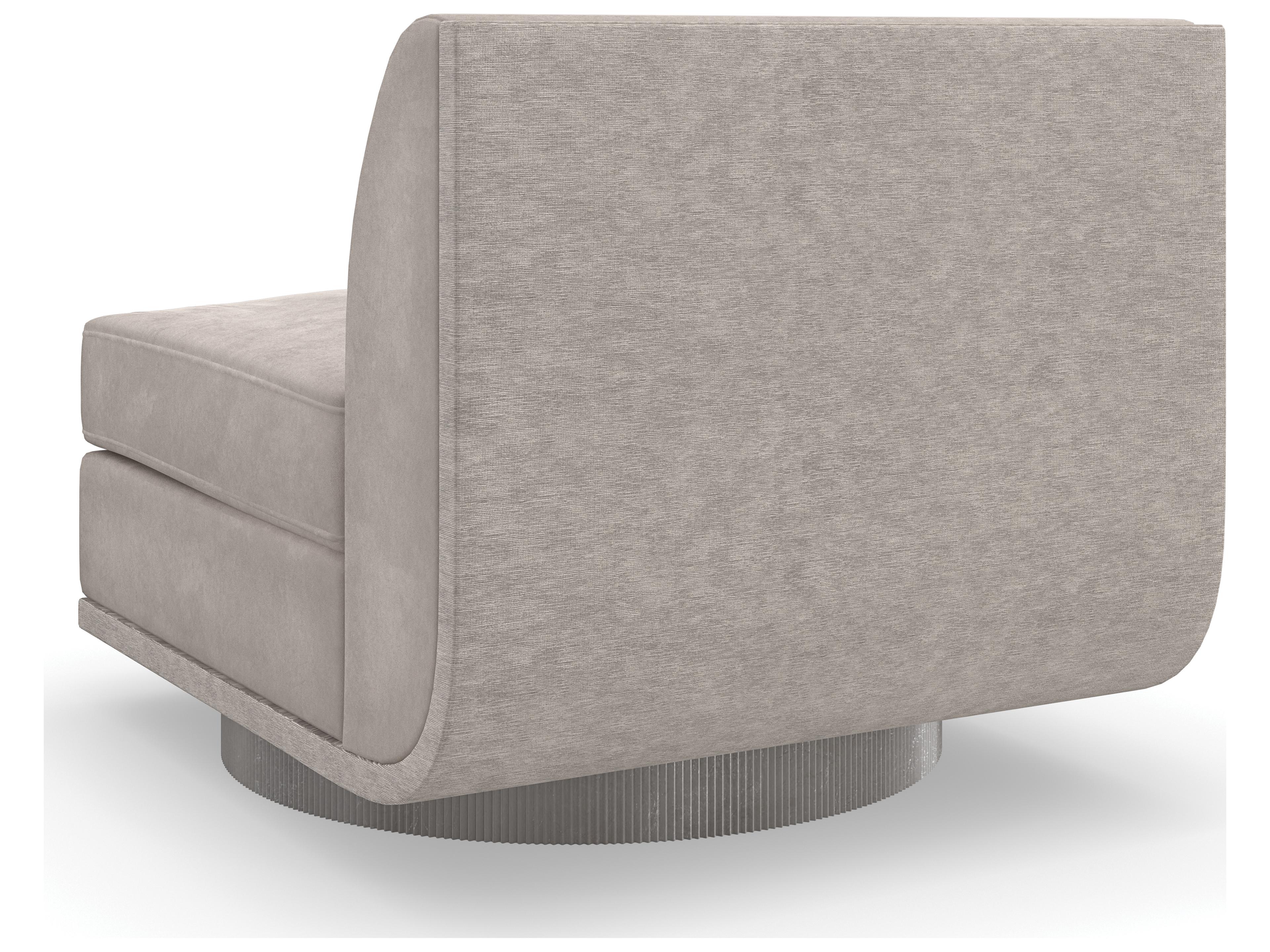 Caracole Upholstery Clipper Gray Fabric Armless Chair