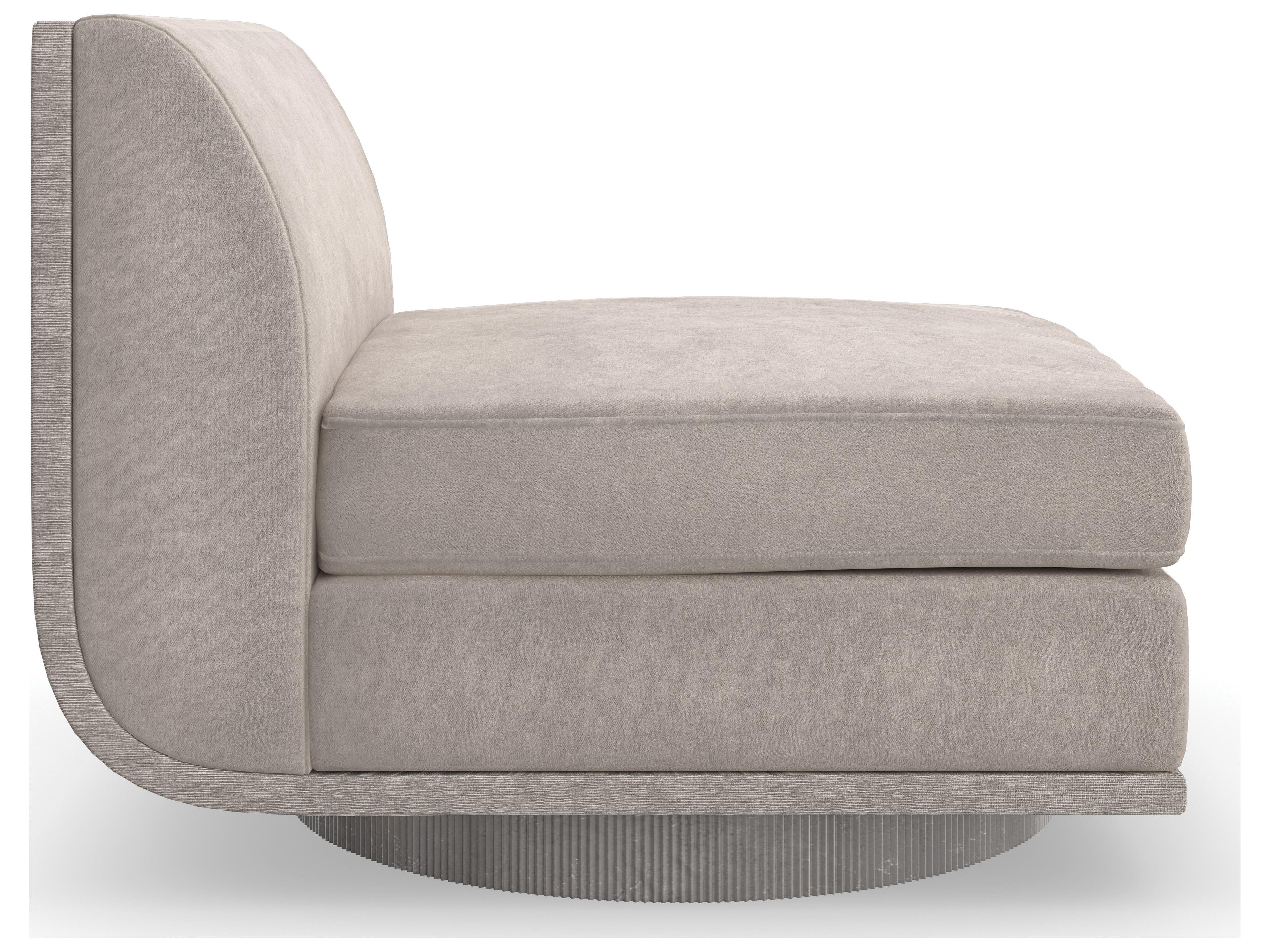 Caracole Upholstery Clipper Gray Fabric Armless Chair