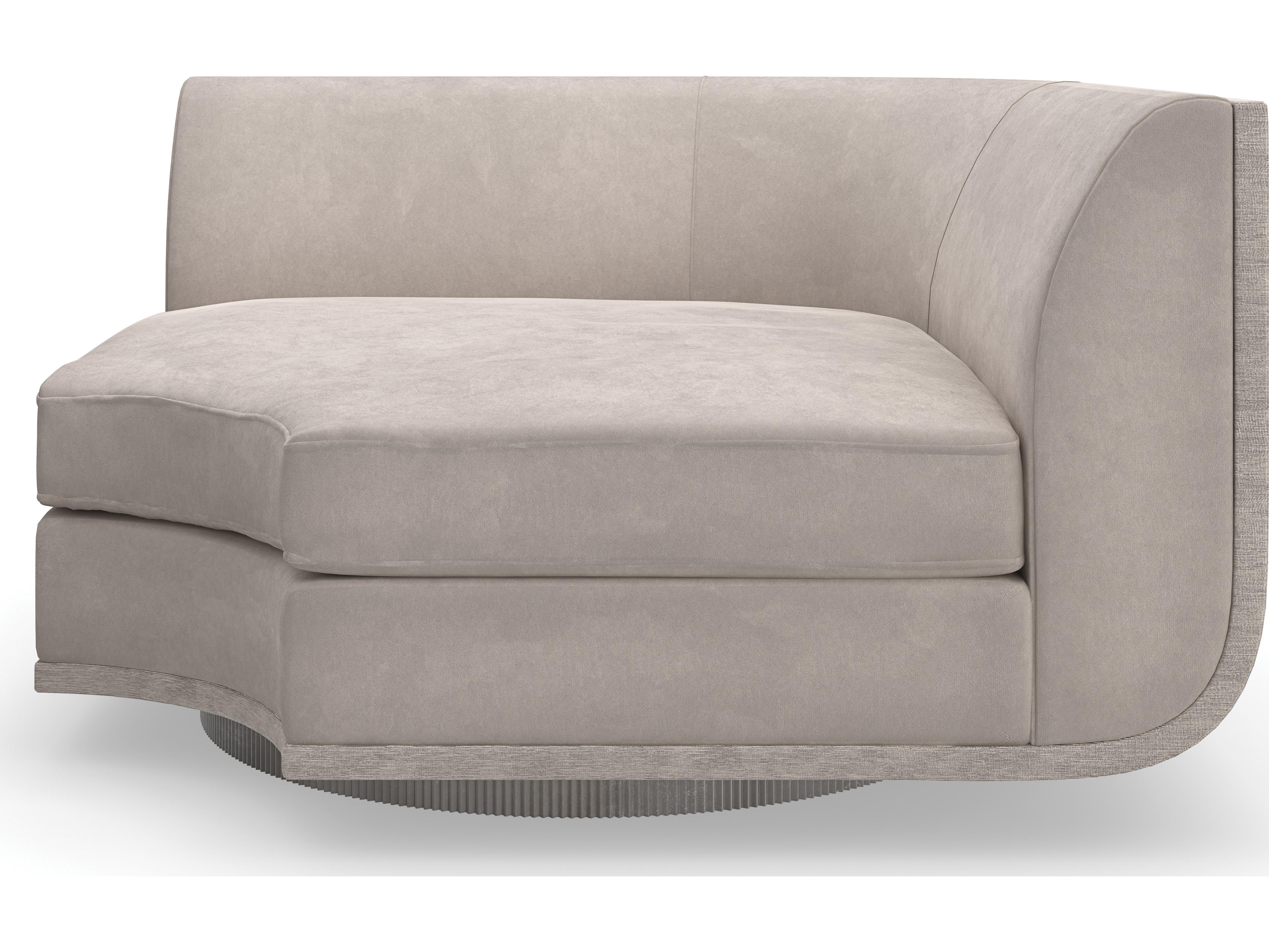 Caracole Upholstery Clipper Wide Gray Upholstered Corner Chair