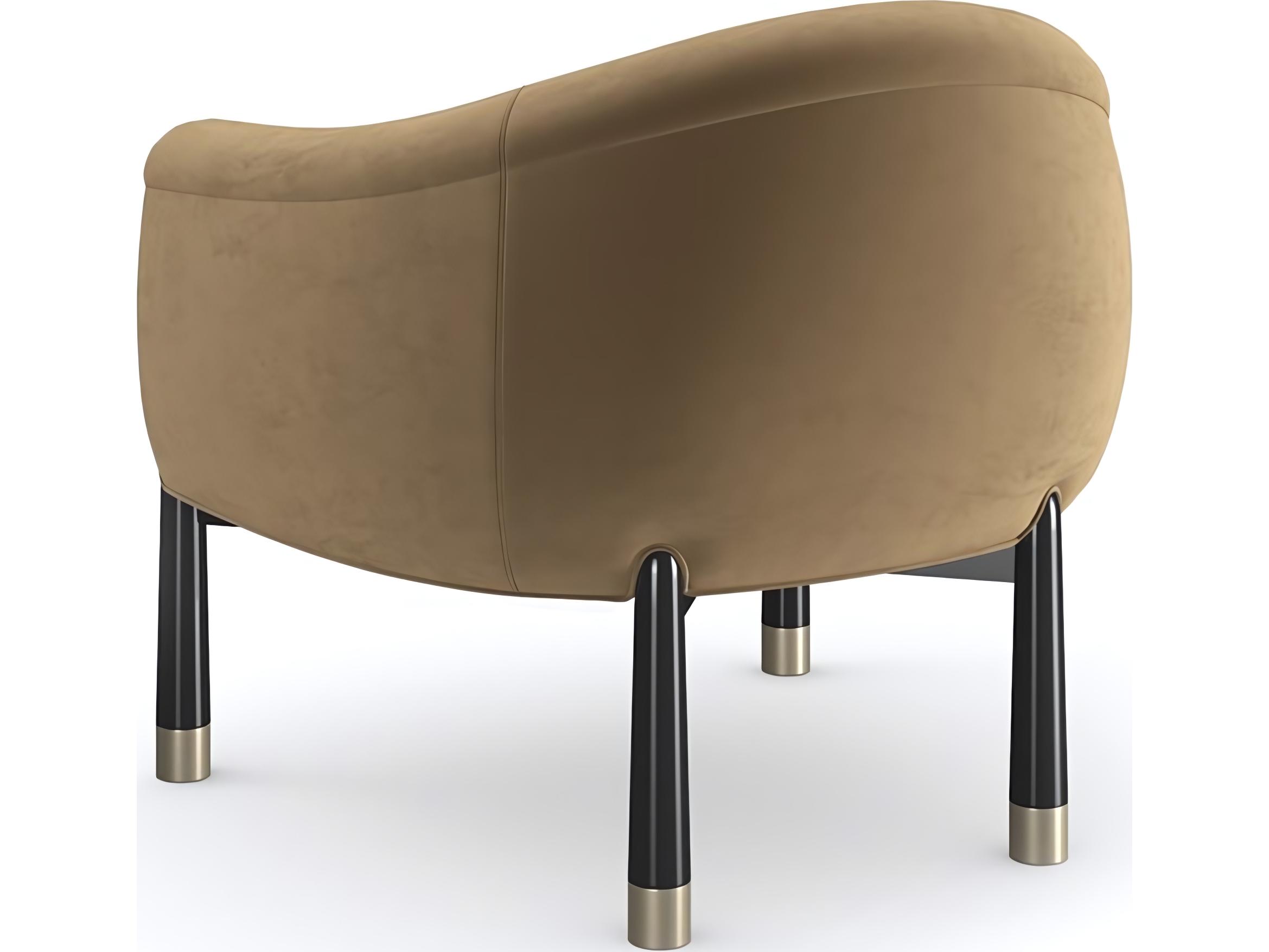 Caracole Baton Brown Velvet Accent Chair