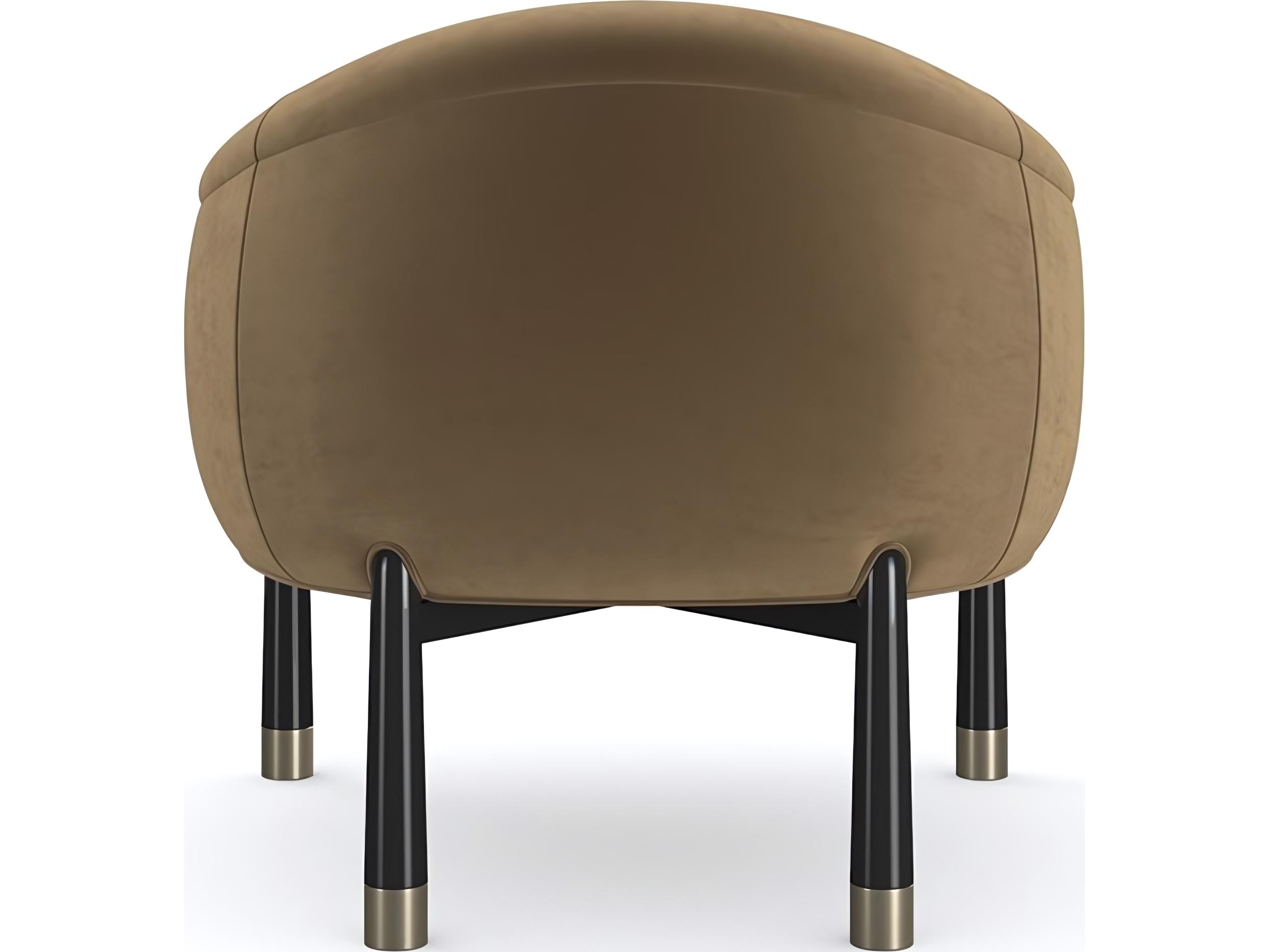 Caracole Baton Brown Velvet Accent Chair