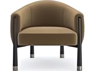 Caracole Baton Brown Velvet Accent Chair