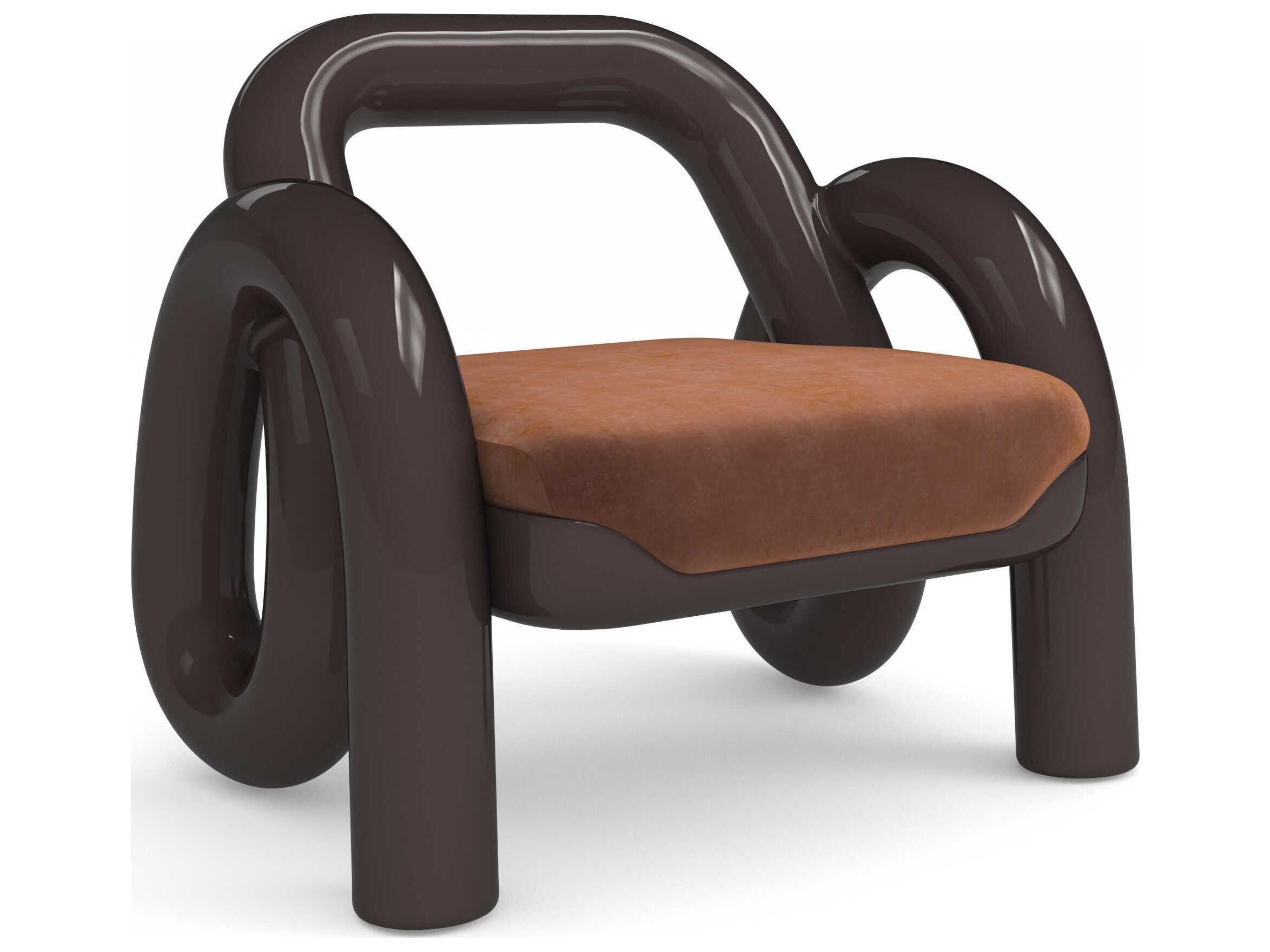 Caracole Gelee Brown Velvet Accent Chair