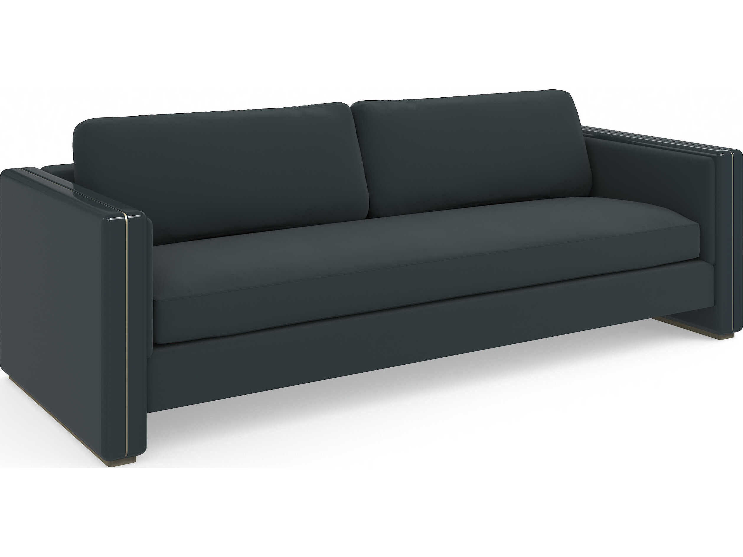 Caracole Gelee Apatite Gloss Green Velvet Upholstered Sofa