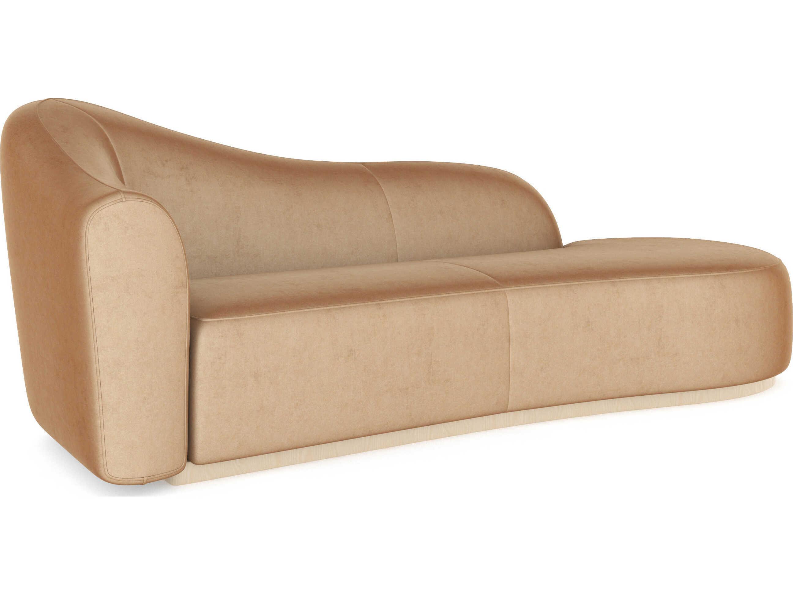 Caracole Kalahari Sparkling Argent Tan Upholstered Chaise