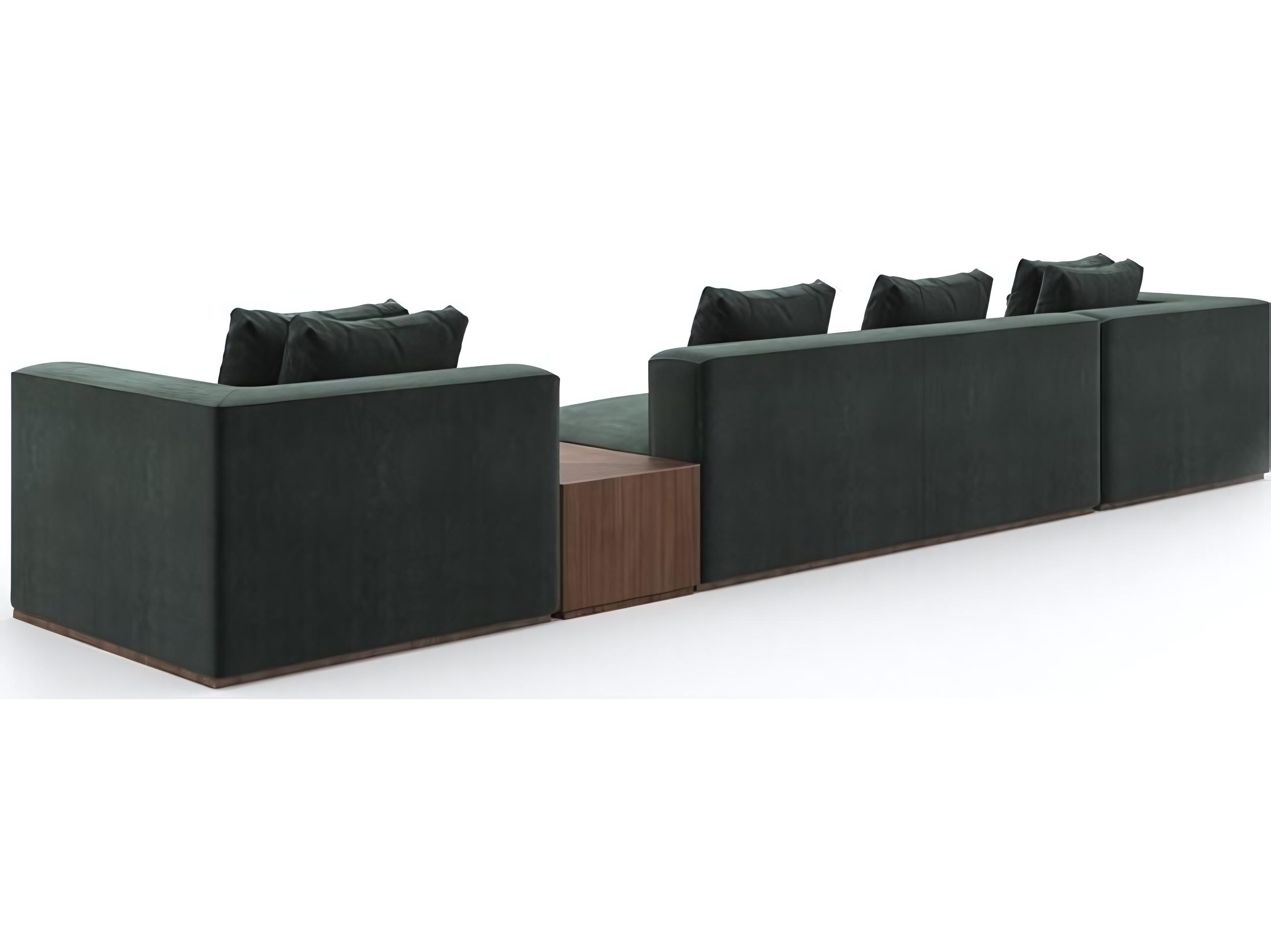 Caracole Bello Green Upholstered Sectional Sofa