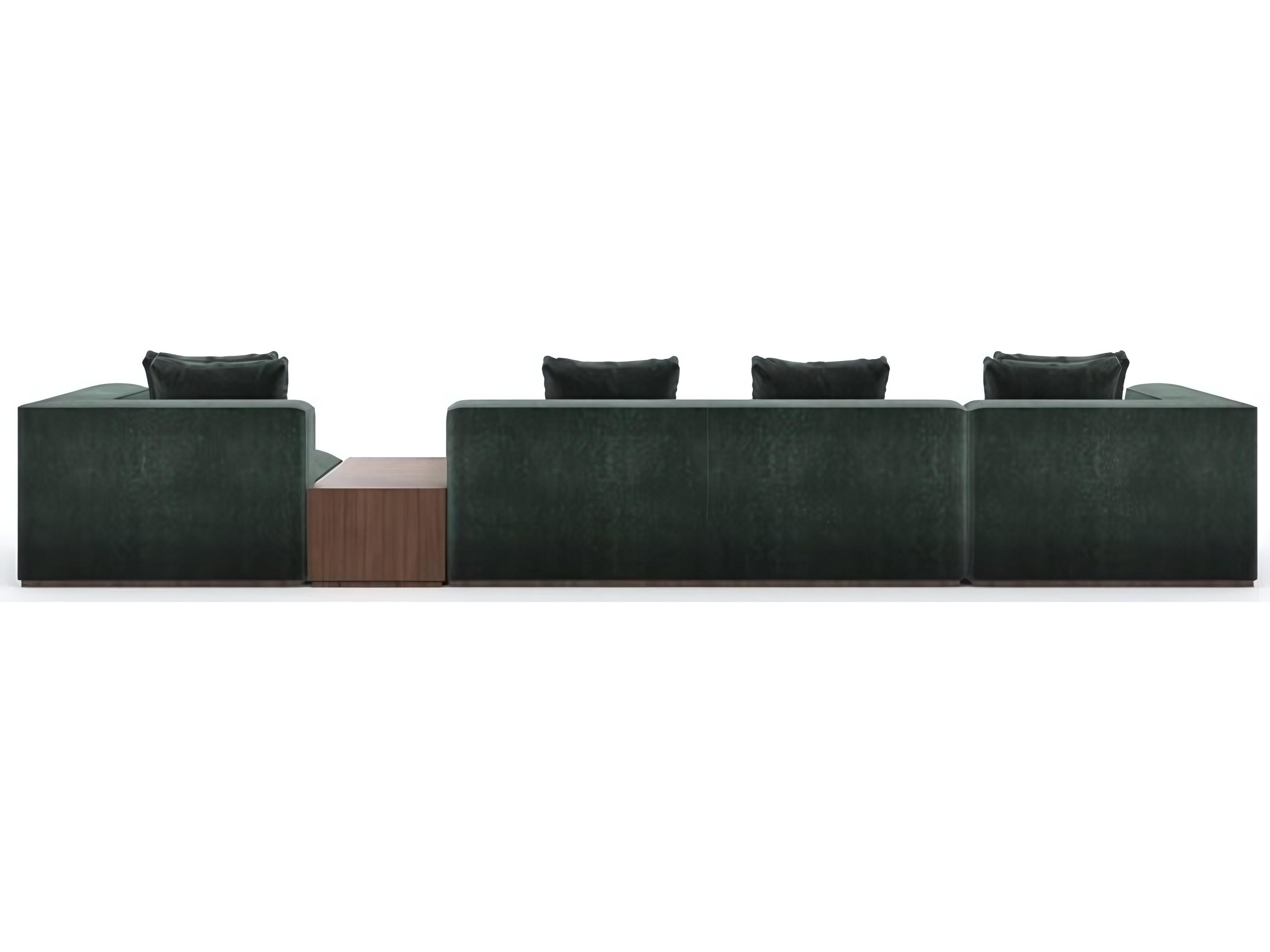 Caracole Bello Green Upholstered Sectional Sofa