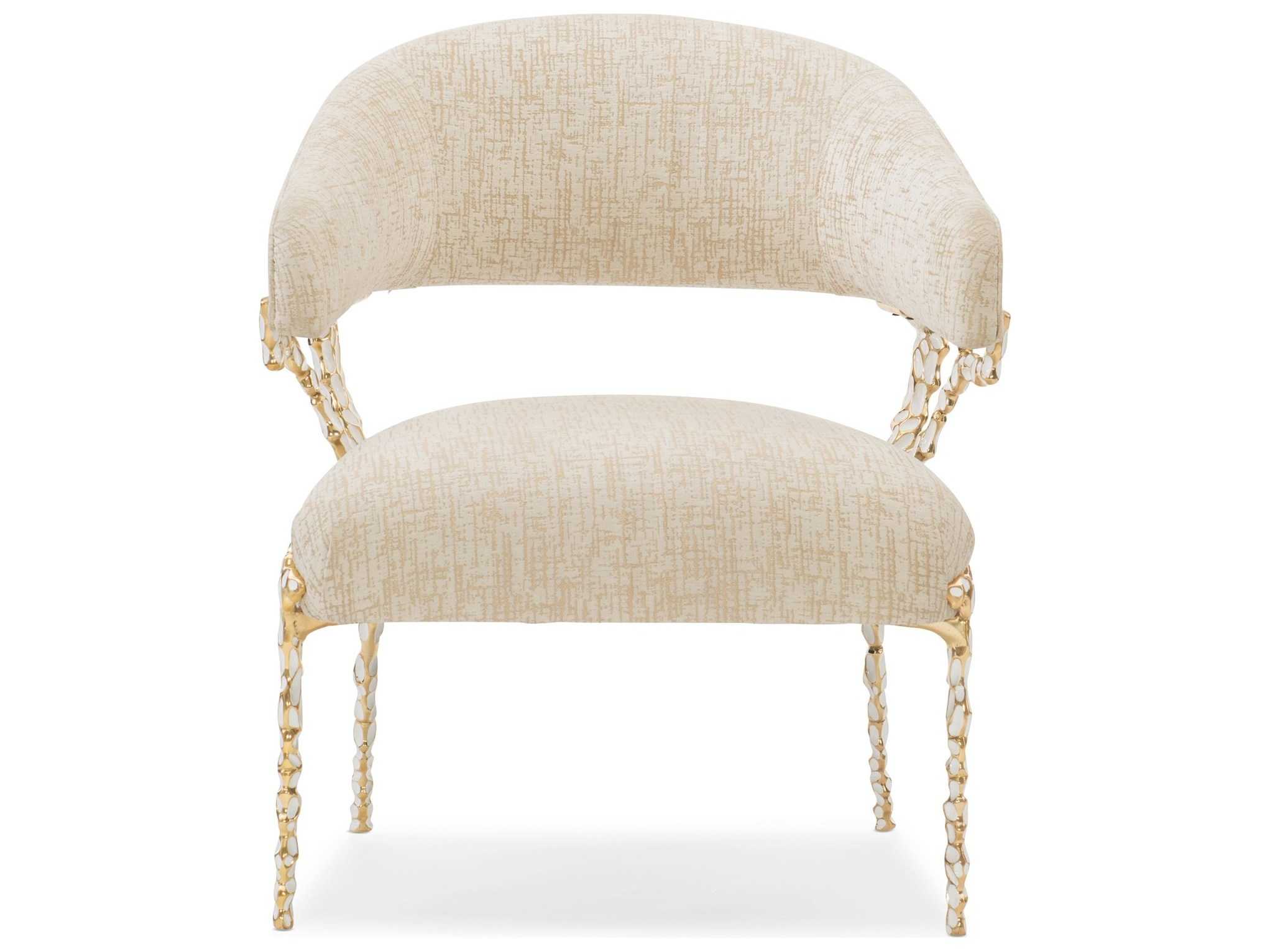 Caracole Classic Glimmer of Hope White Fabric Accent Chair