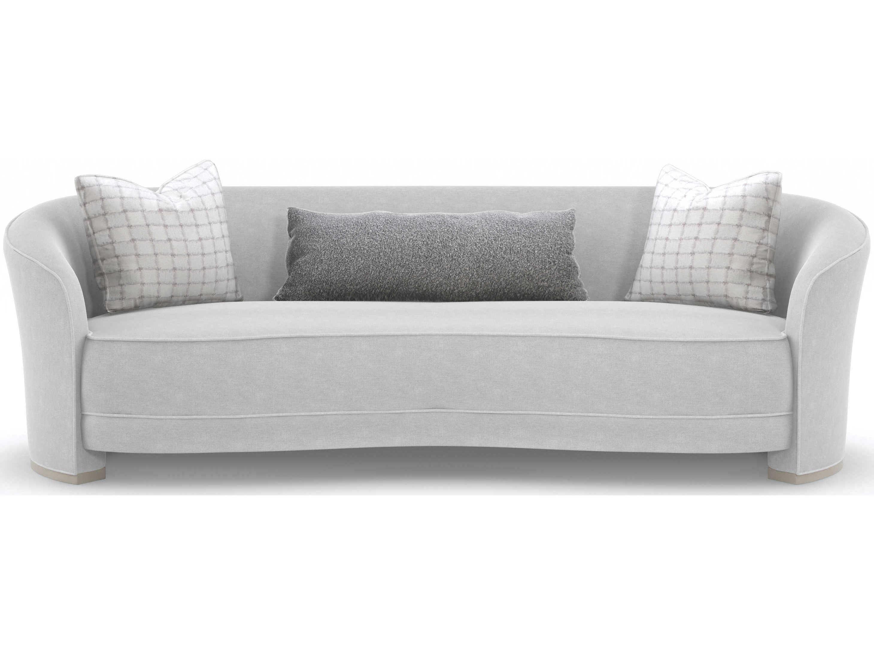 Caracole Upholstery Ahead of the Curve Matte Pearl Gray Upholstered Sofa