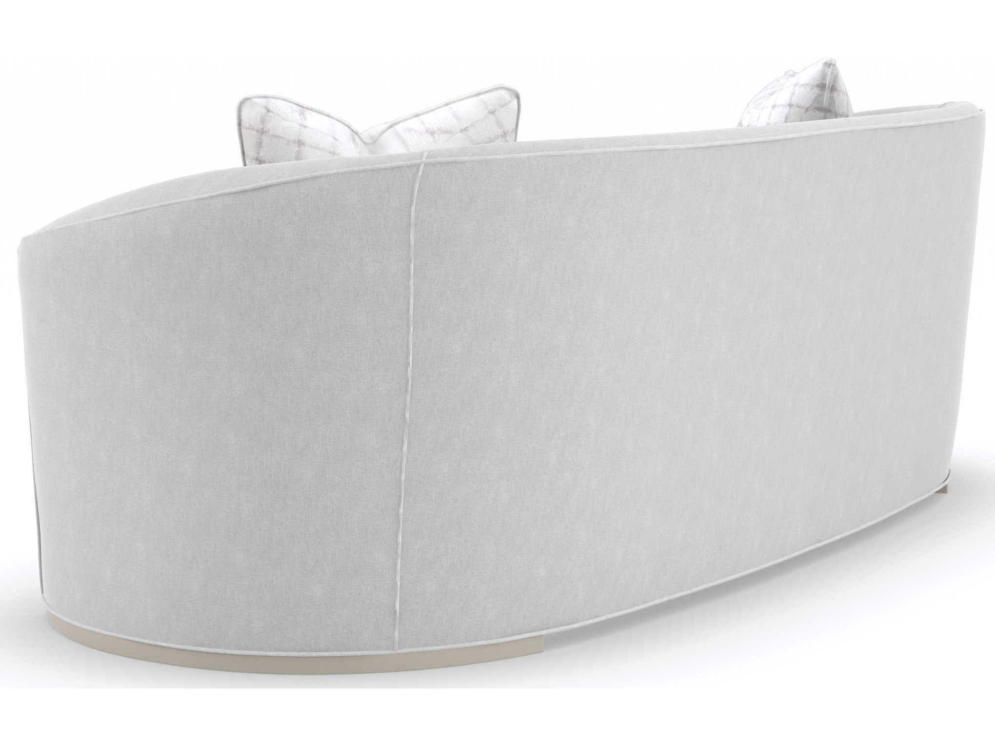 Caracole Upholstery Ahead of the Curve Matte Pearl Gray Upholstered Sofa