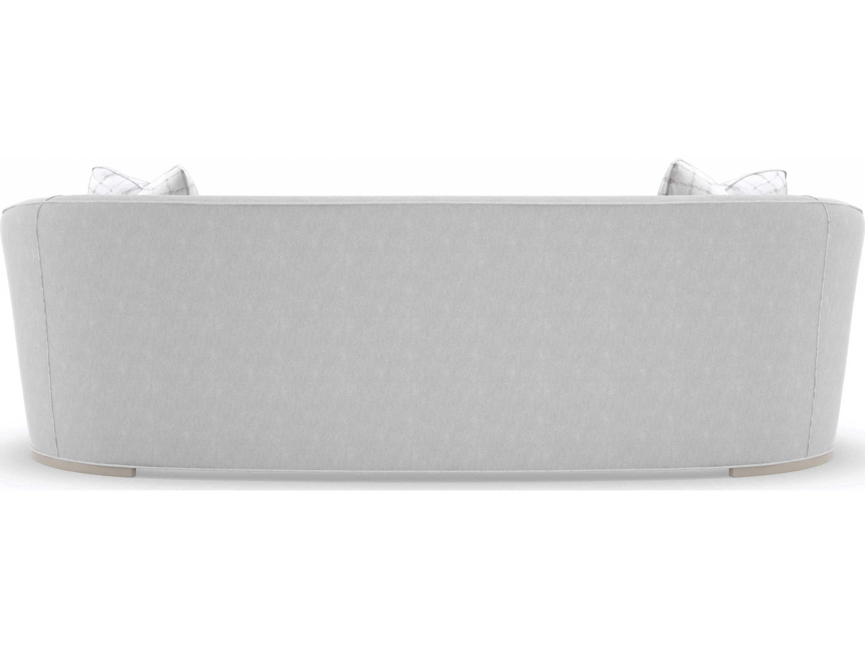 Caracole Upholstery Ahead of the Curve Matte Pearl Gray Upholstered Sofa