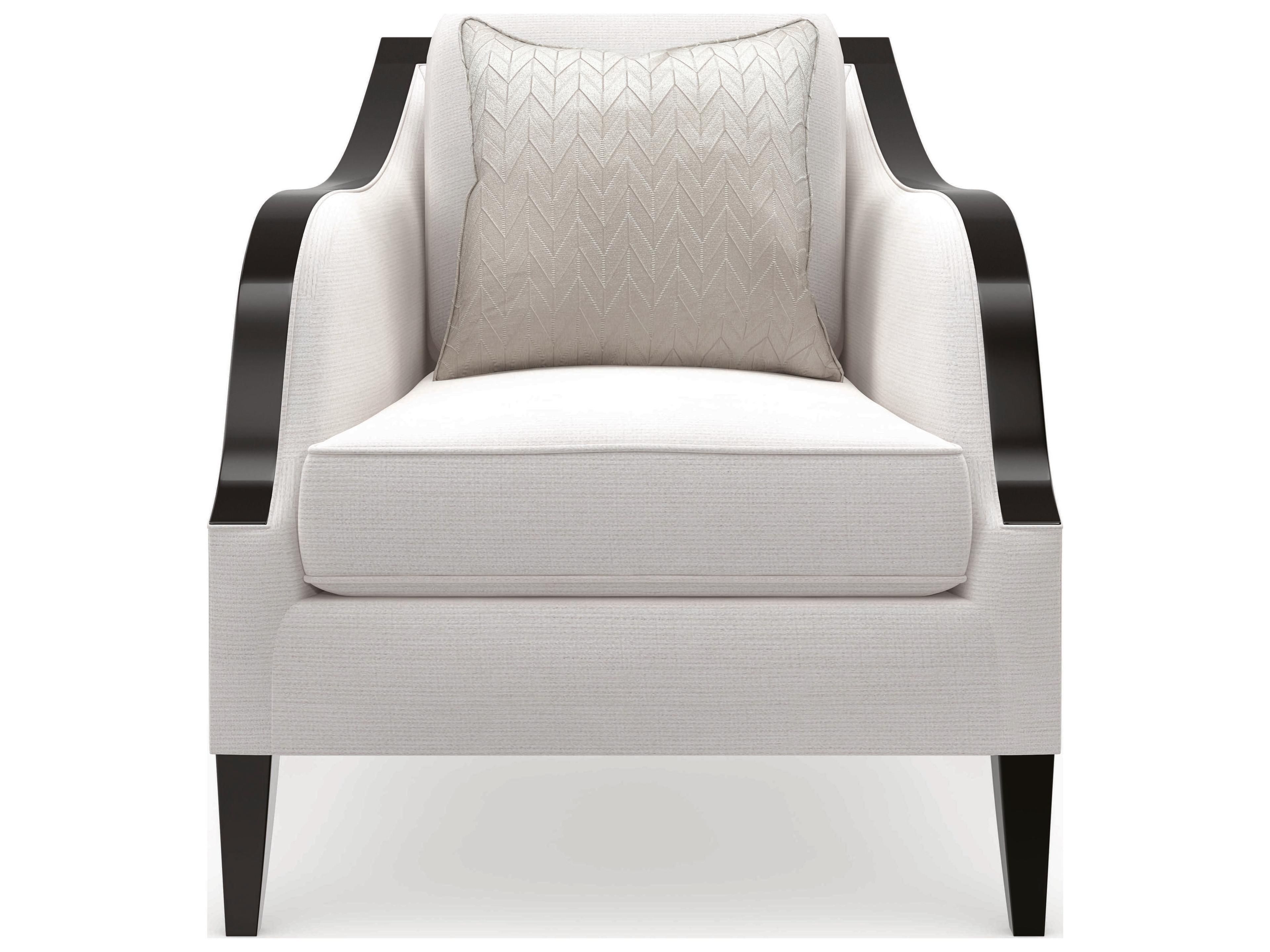 Caracole Upholstery Pitch Perfect White Fabric Accent Chair