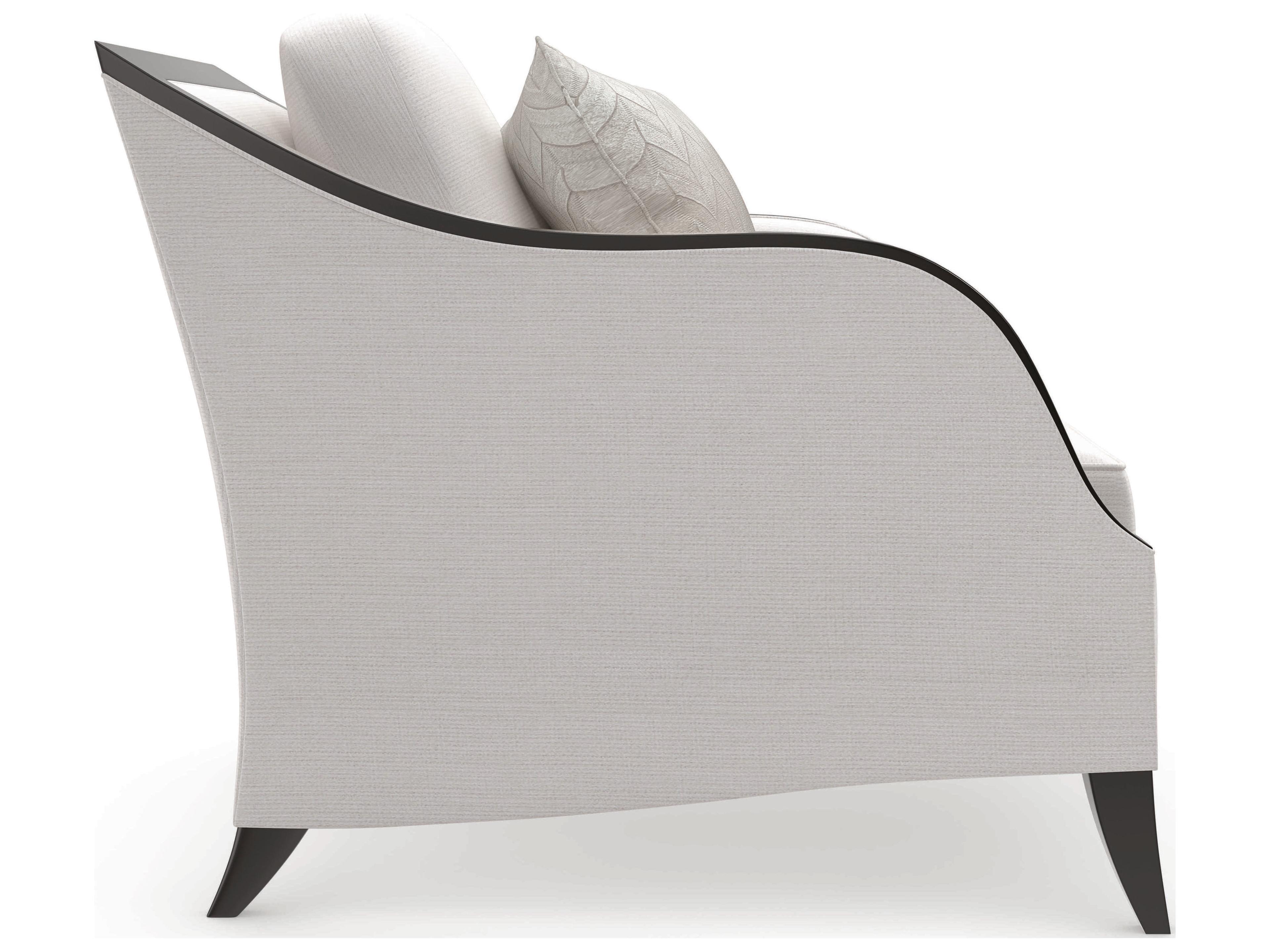 Caracole Upholstery Pitch Perfect White Fabric Accent Chair