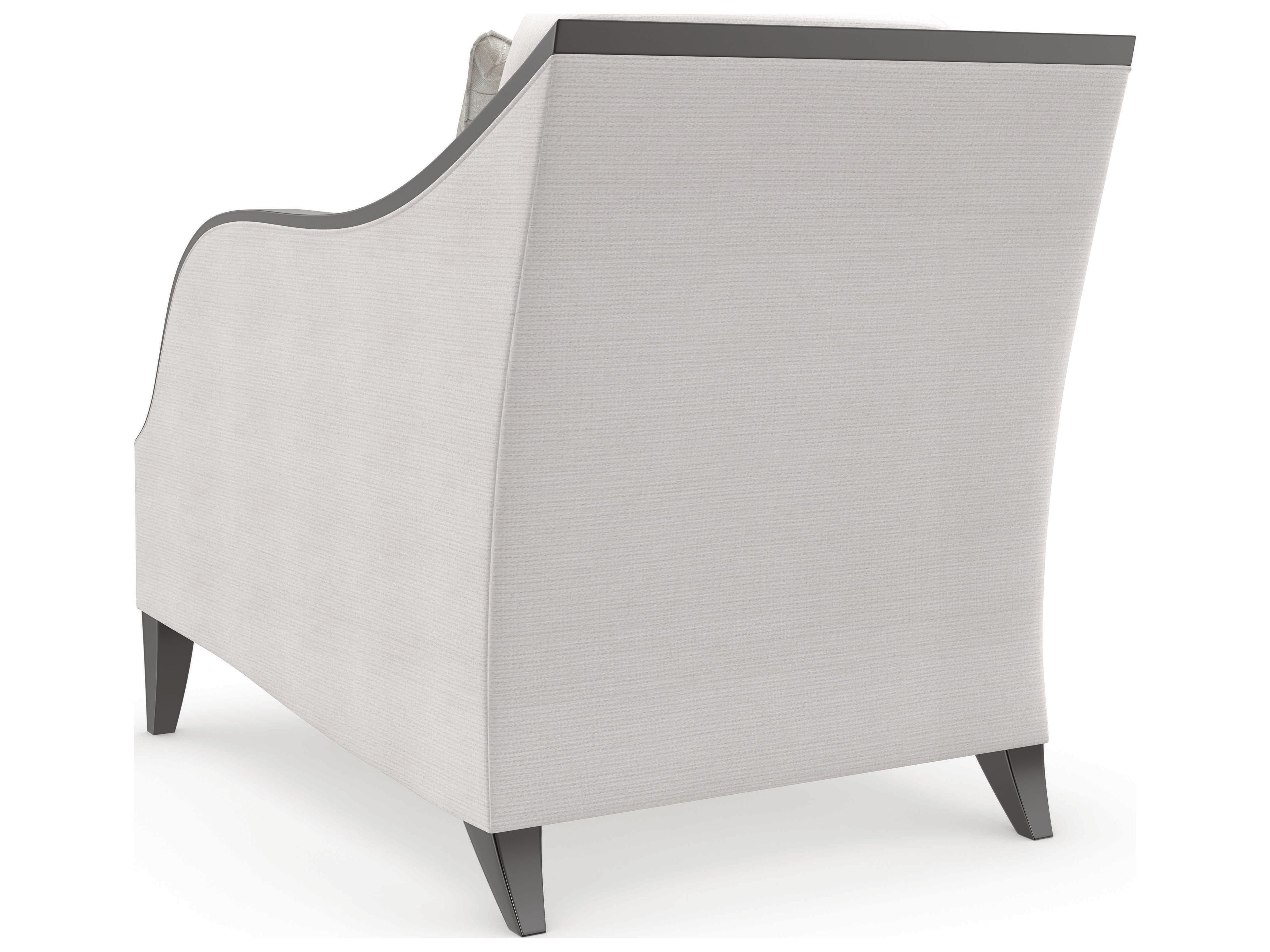 Caracole Upholstery Pitch Perfect White Fabric Accent Chair