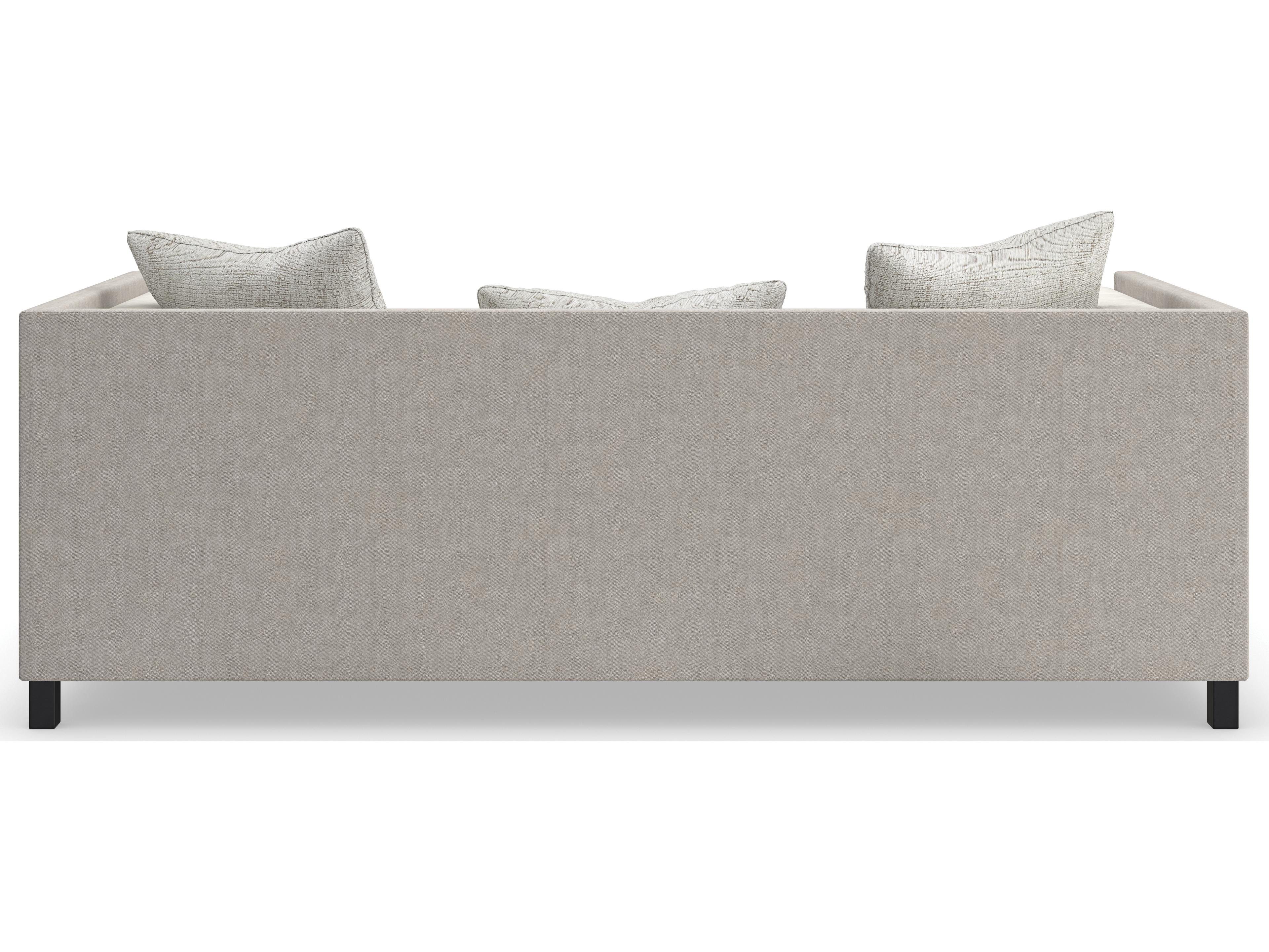 Caracole Upholstery Tuxedo Gray Upholstered Sofa