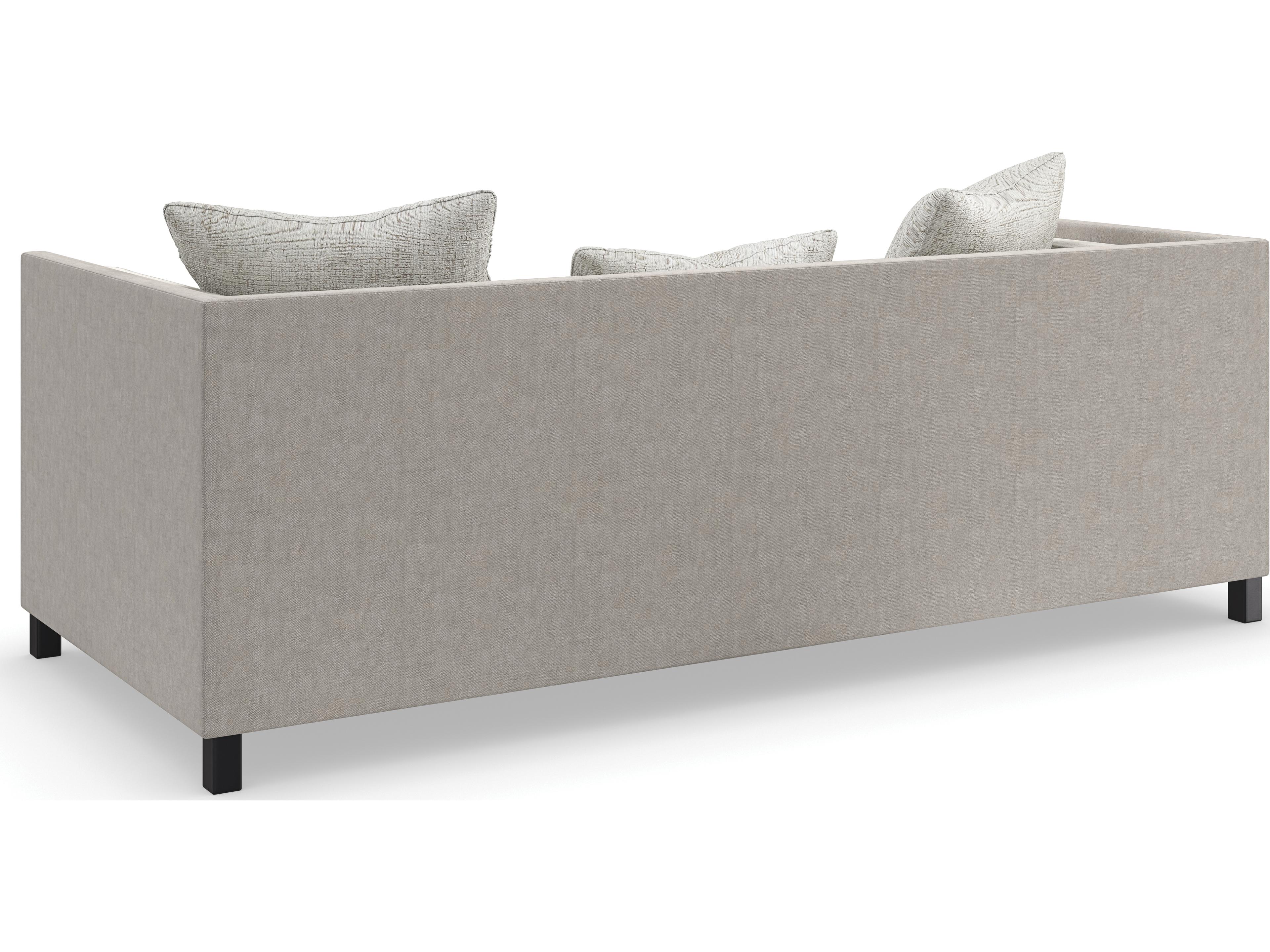 Caracole Upholstery Tuxedo Gray Upholstered Sofa