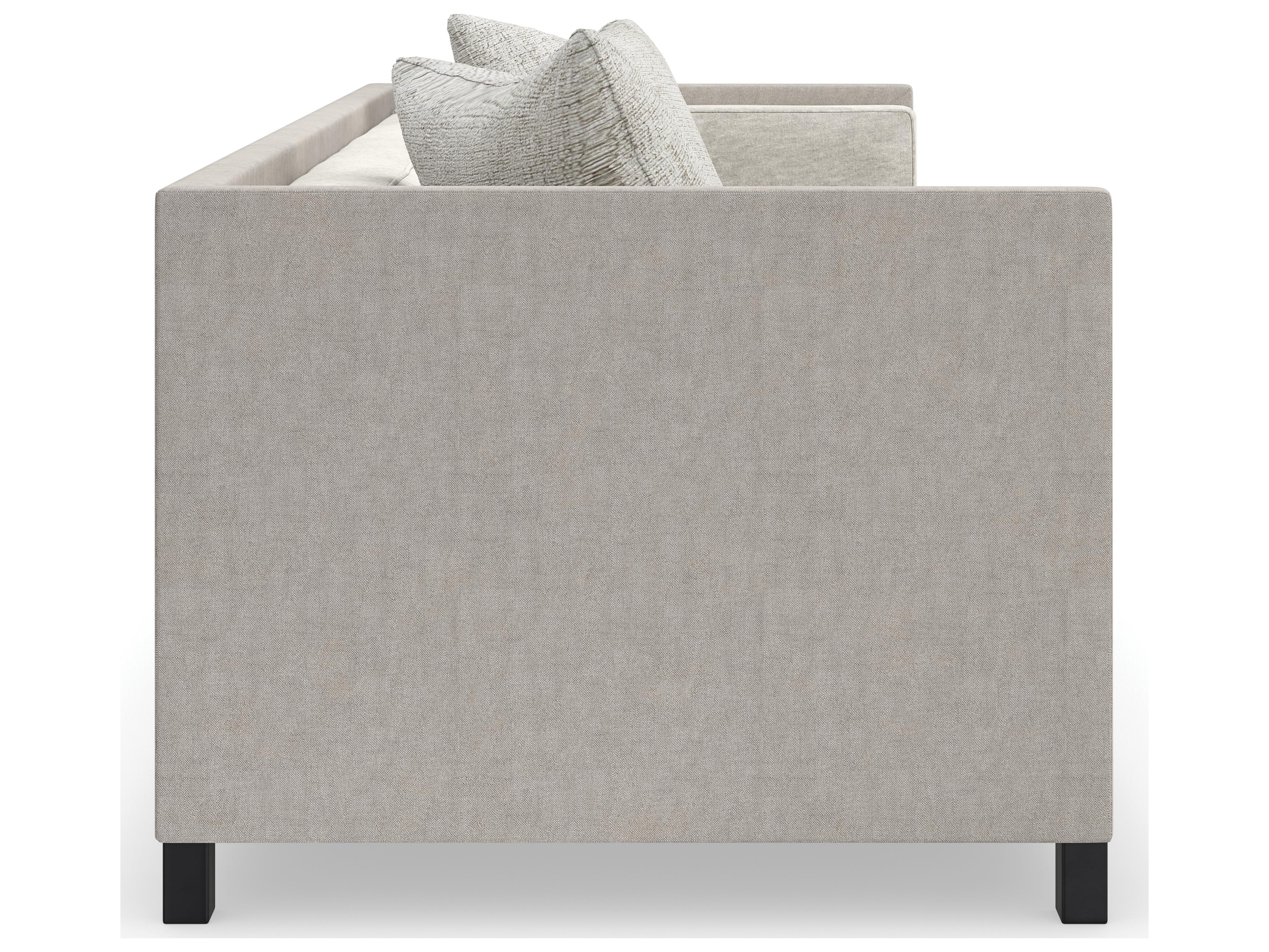 Caracole Upholstery Tuxedo Gray Upholstered Sofa