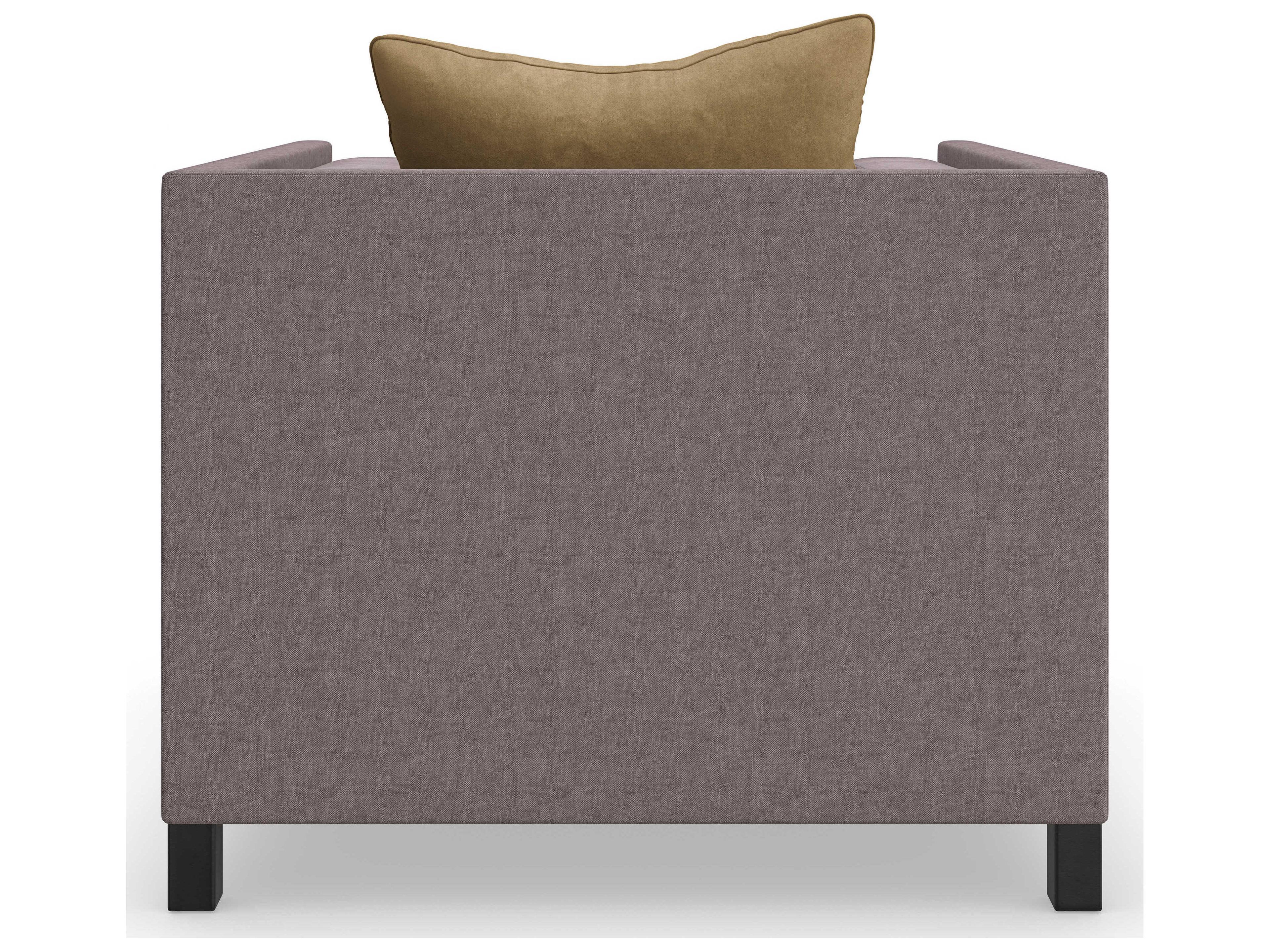 Caracole Upholstery Tuxedo Brown Fabric Accent Chair