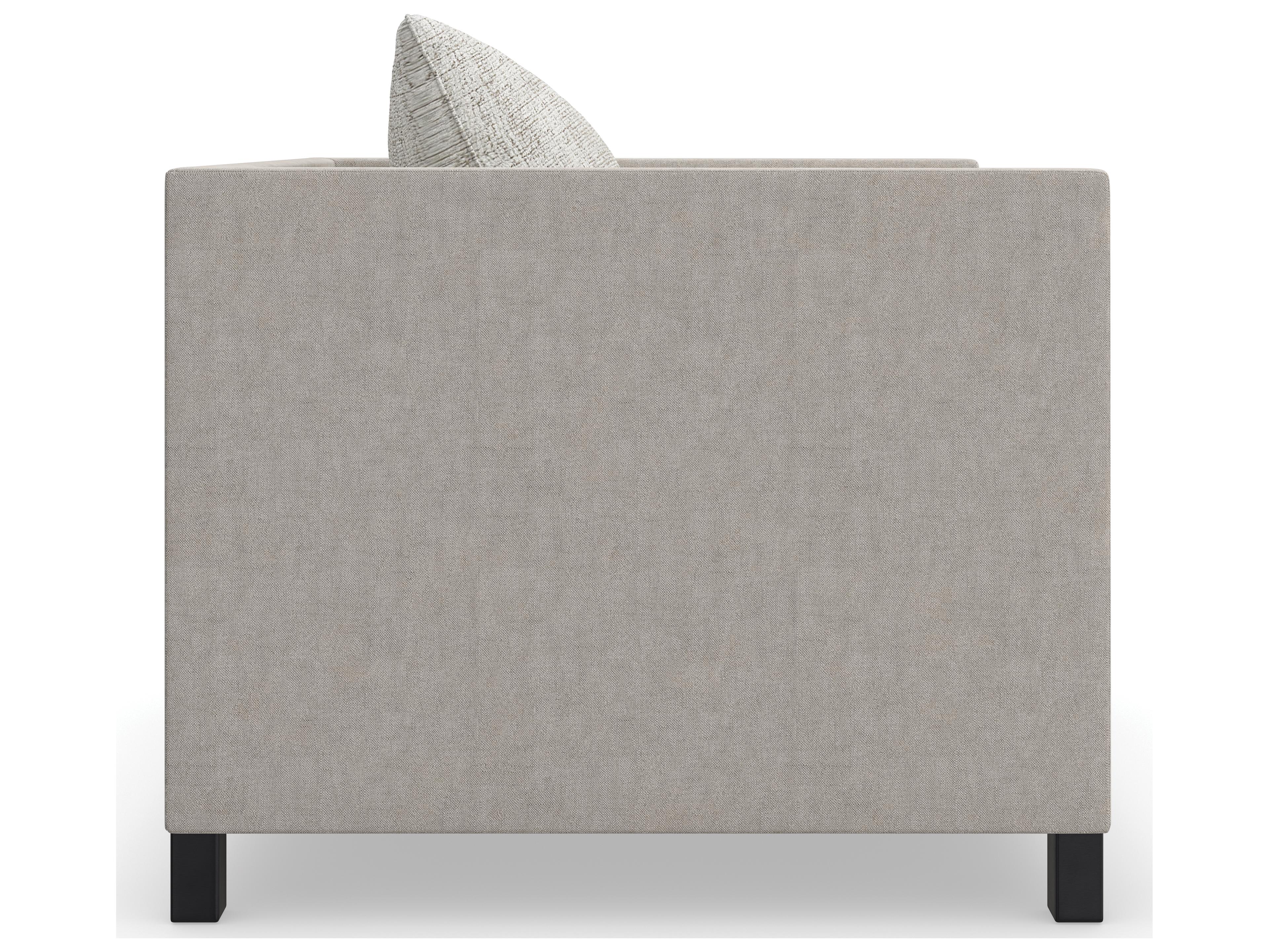 Caracole Upholstery Tuxedo Gray Fabric Accent Chair