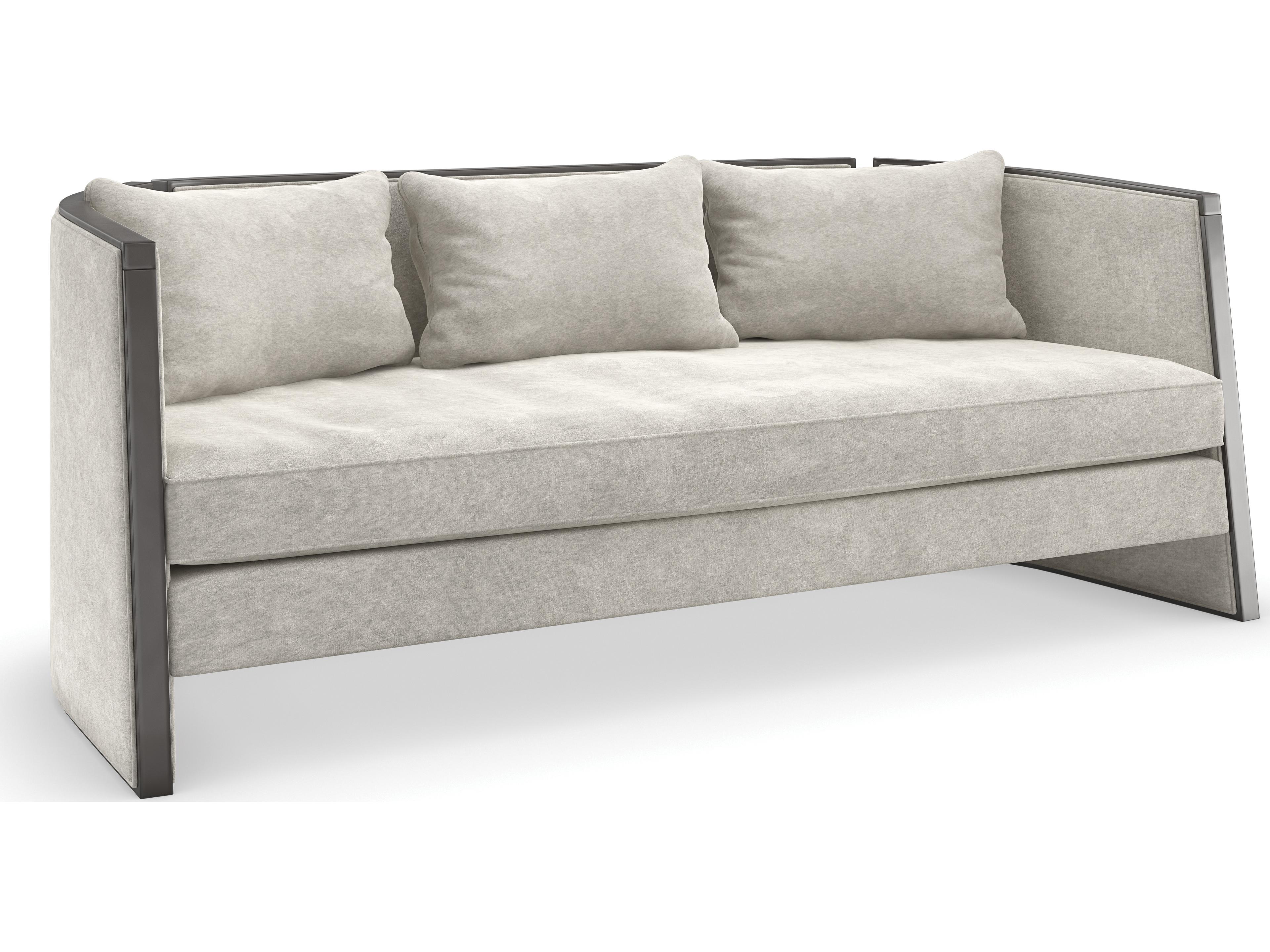 Caracole Upholstery Cut Away Gray Upholstered Sofa