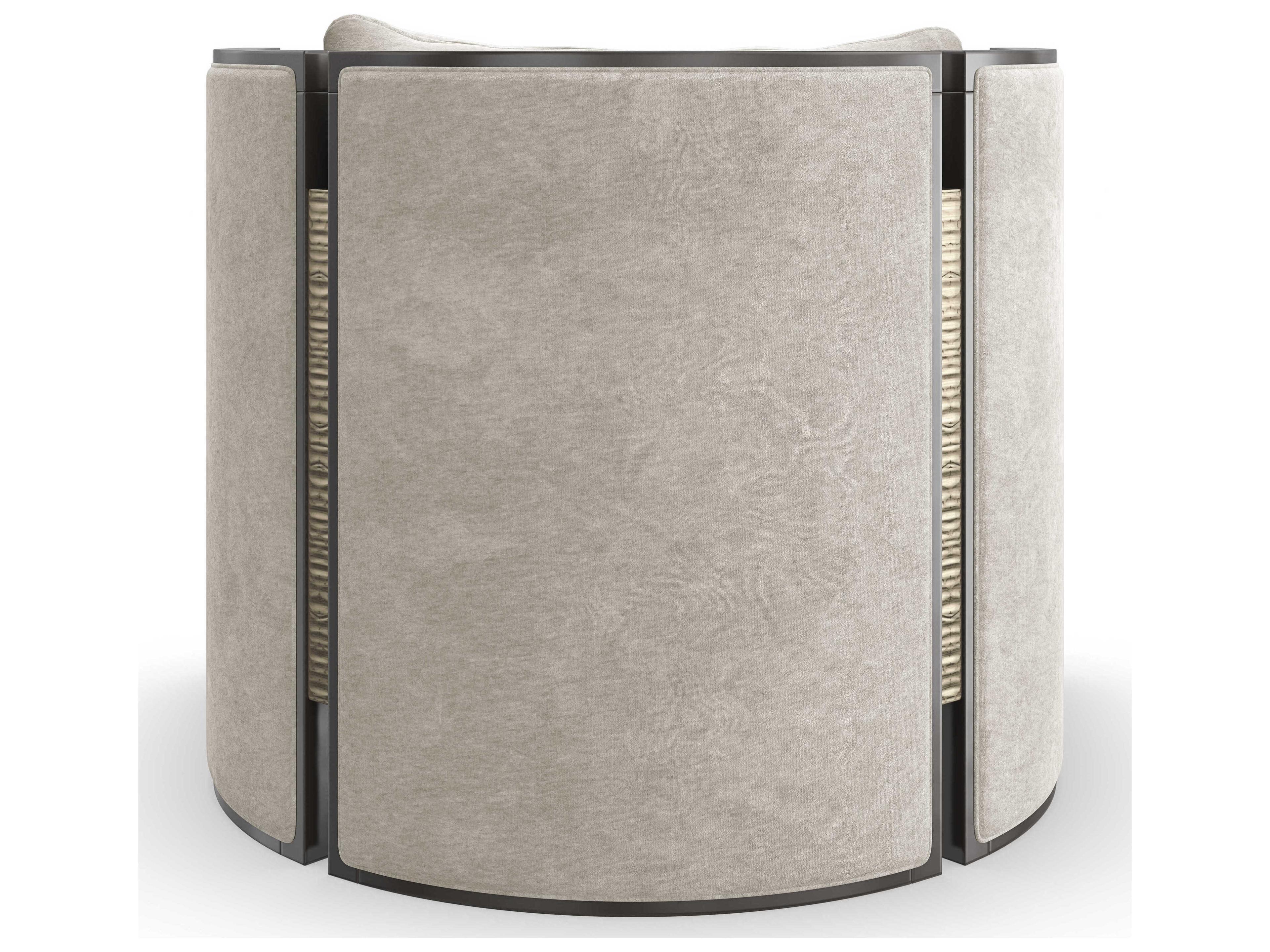 Caracole Upholstery Cut Away Beige Fabric Accent Chair