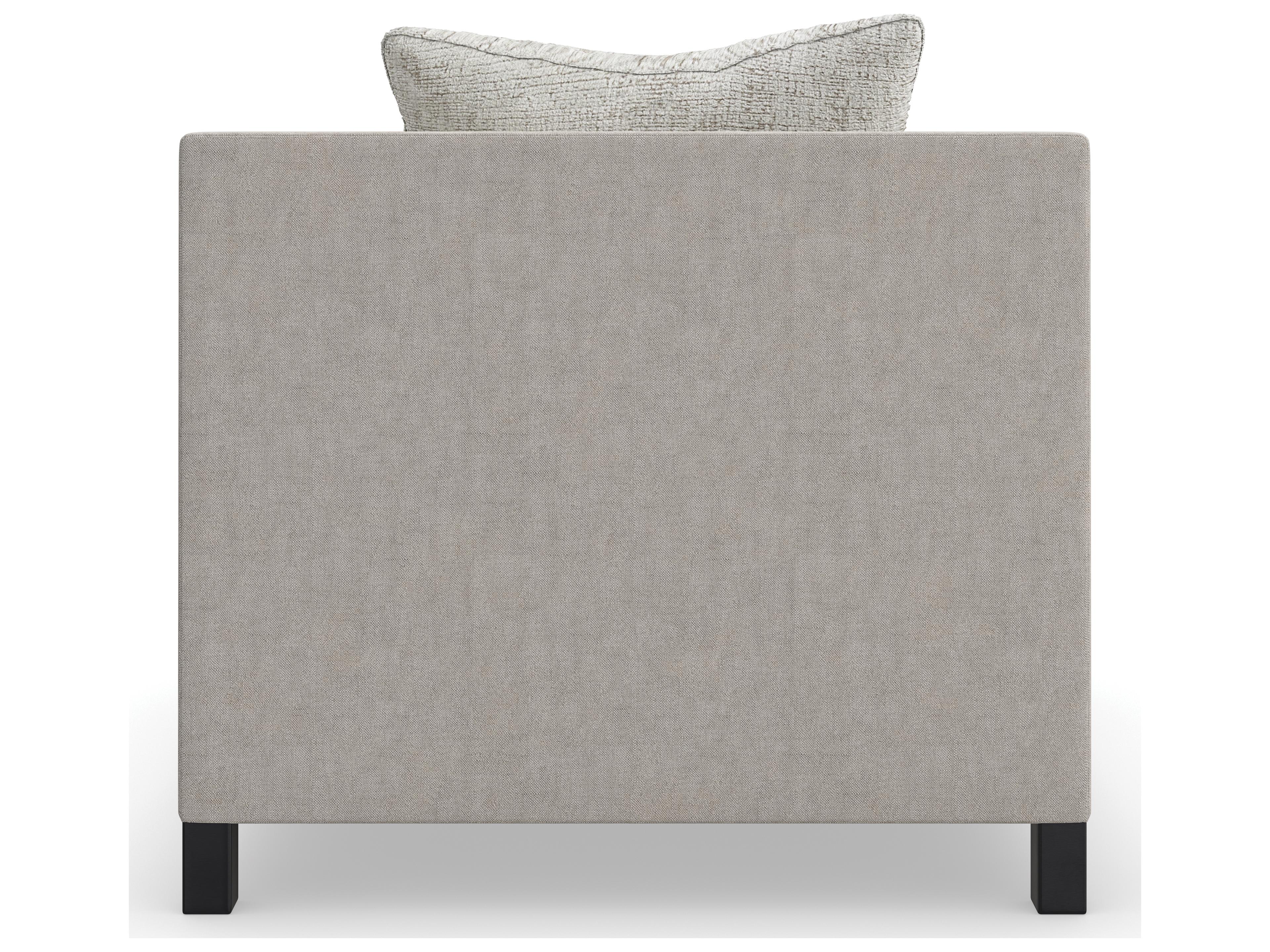 Caracole Upholstery Tuxedo Gray Fabric Armless Chair