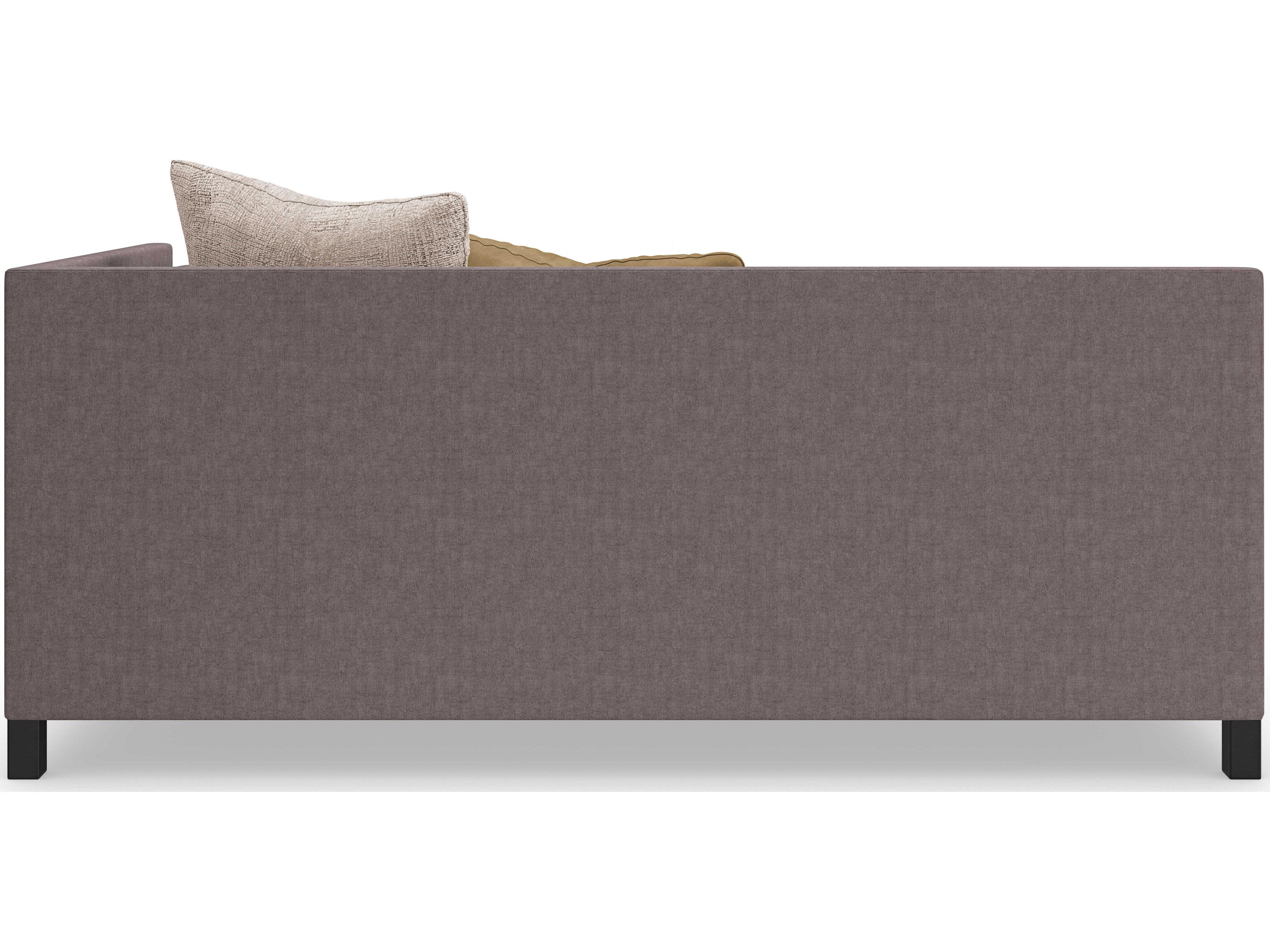 Caracole Upholstery Tuxedo RAF Brushed Deep Bronze Brown Upholstered Loveseat