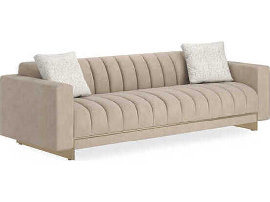 Caracole Upholstery Well Balanced Whisper Of Gold Beige Upholstered Sofa