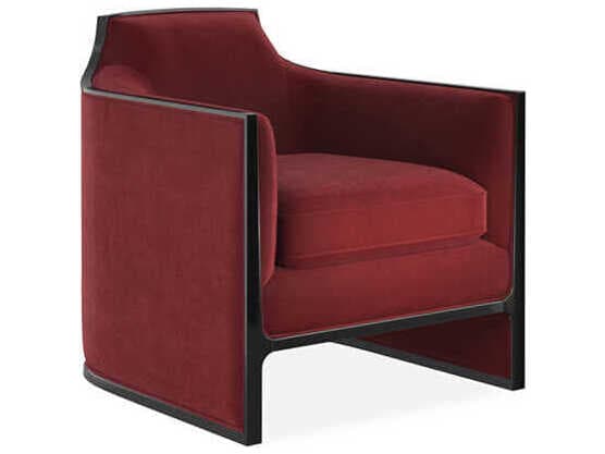 Caracole Upholstery The Cats Meow Red Fabric Accent Chair