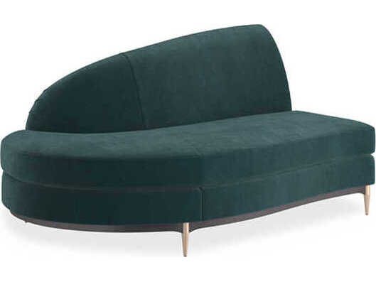 Caracole Upholstery Threes Company Green Upholstered Chaise