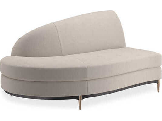 Caracole Upholstery Threes Company Gray Upholstered Chaise