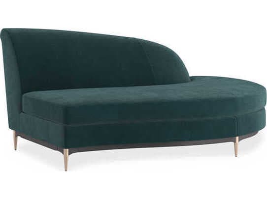 Caracole Upholstery Threes Company Green Upholstered Chaise