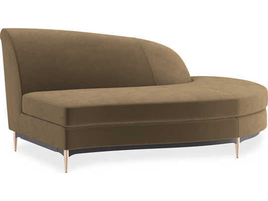 Caracole Upholstery Threes Company Brown Upholstered Chaise