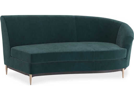 Caracole Upholstery Threes Company Green Upholstered Chaise