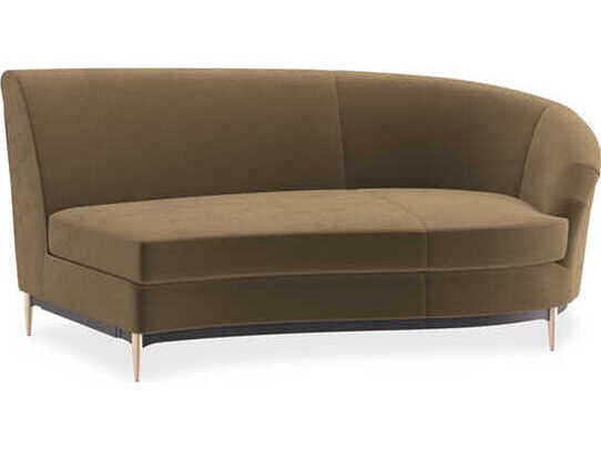 Caracole Upholstery Threes Company Brown Upholstered Chaise