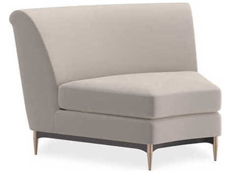 Caracole Upholstery Threes Company Gray Fabric Wedge Chair