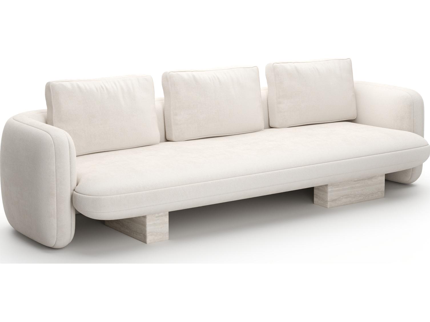 Caracole Overlap White Upholstered Sofa