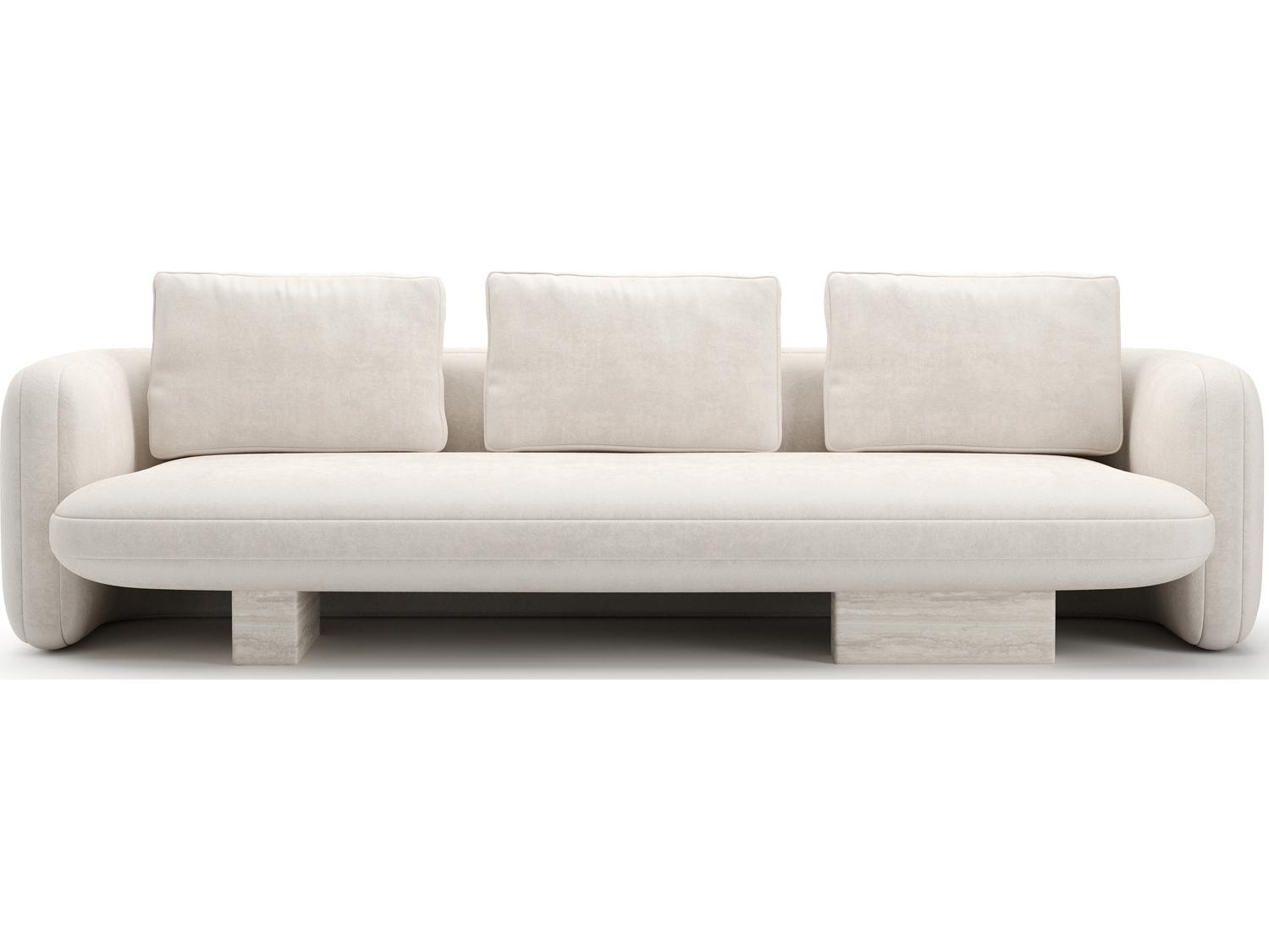 Caracole Overlap White Upholstered Sofa