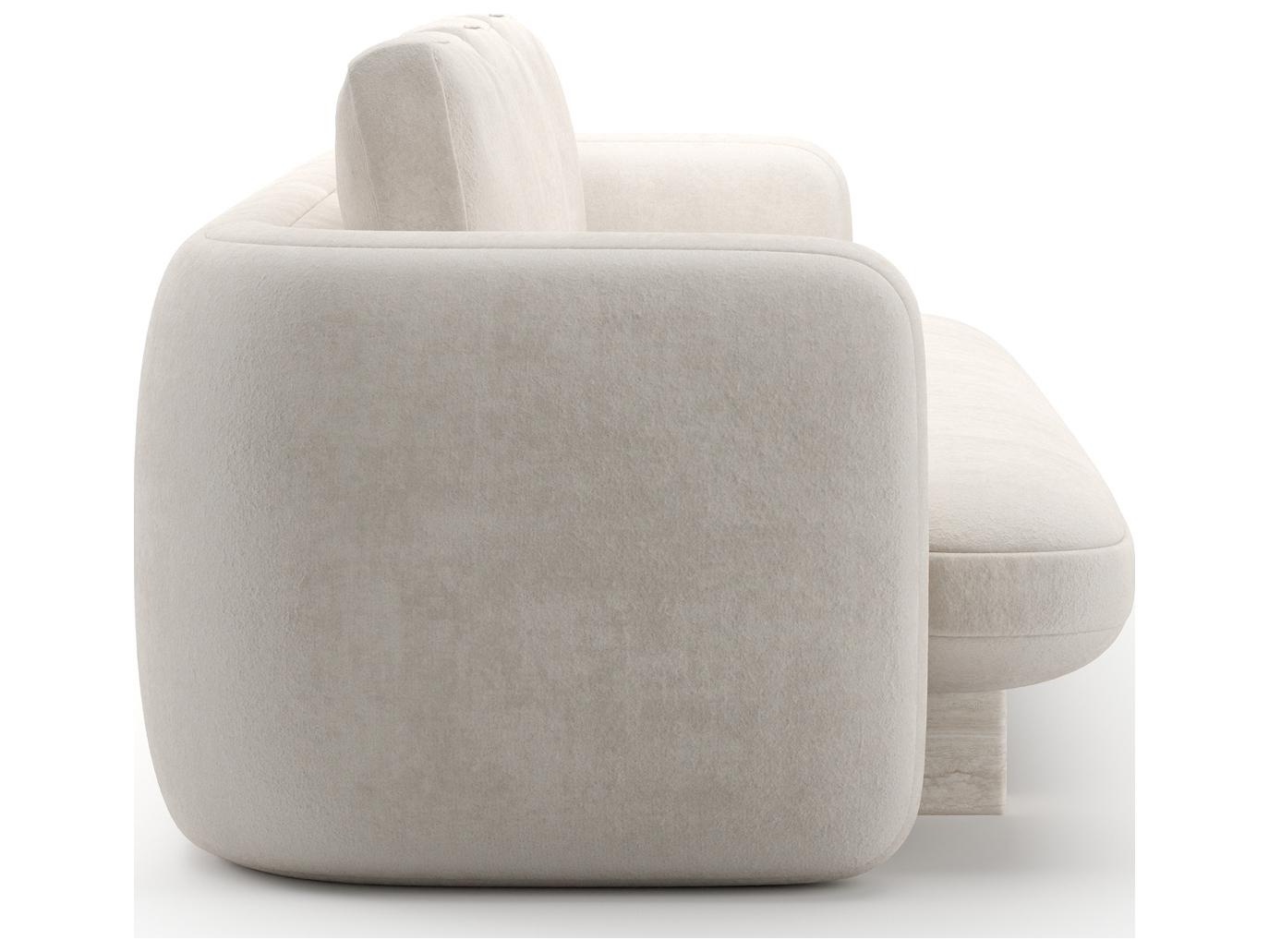 Caracole Overlap White Upholstered Sofa