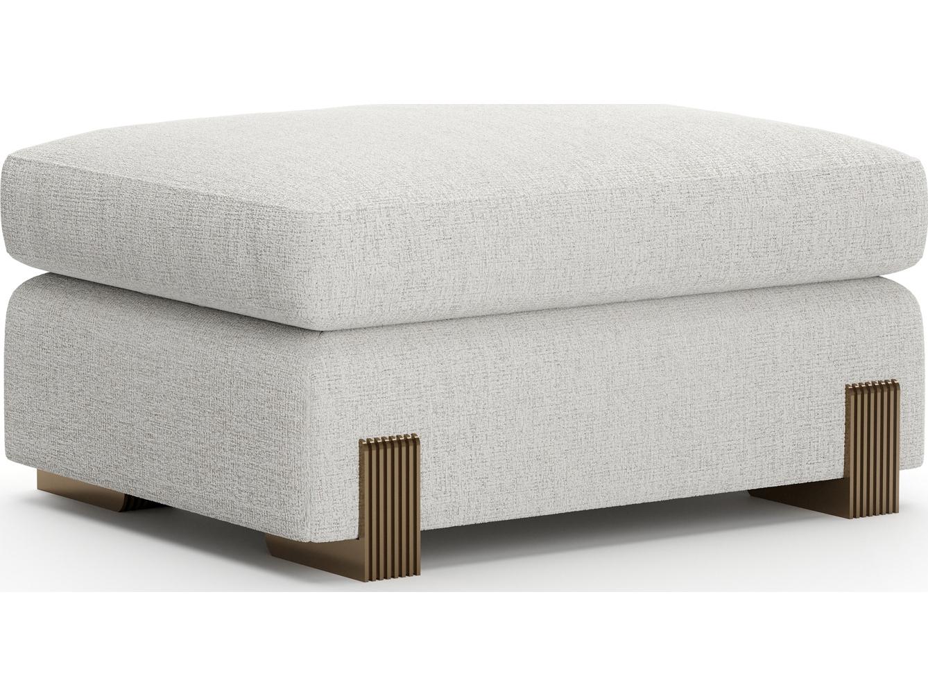 Caracole Counter Balance Gray Upholstered Ottoman