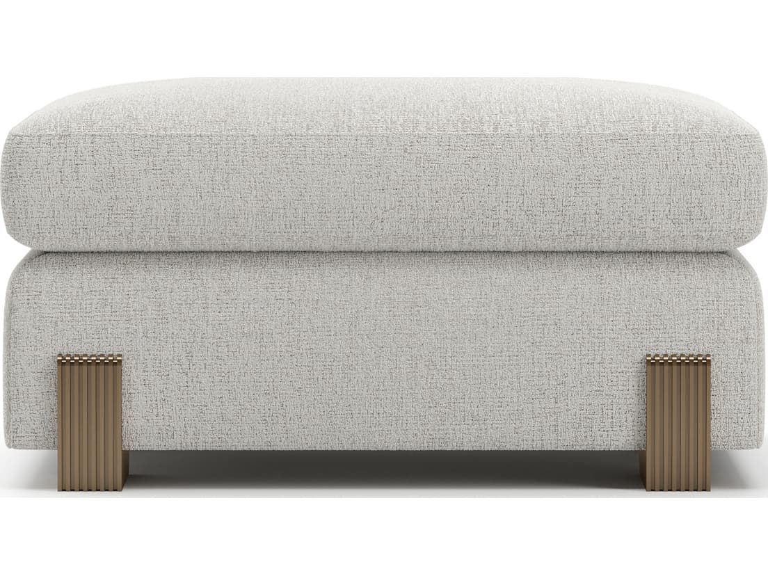 Caracole Counter Balance Gray Upholstered Ottoman
