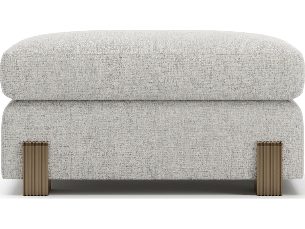 Caracole Counter Balance Gray Upholstered Ottoman