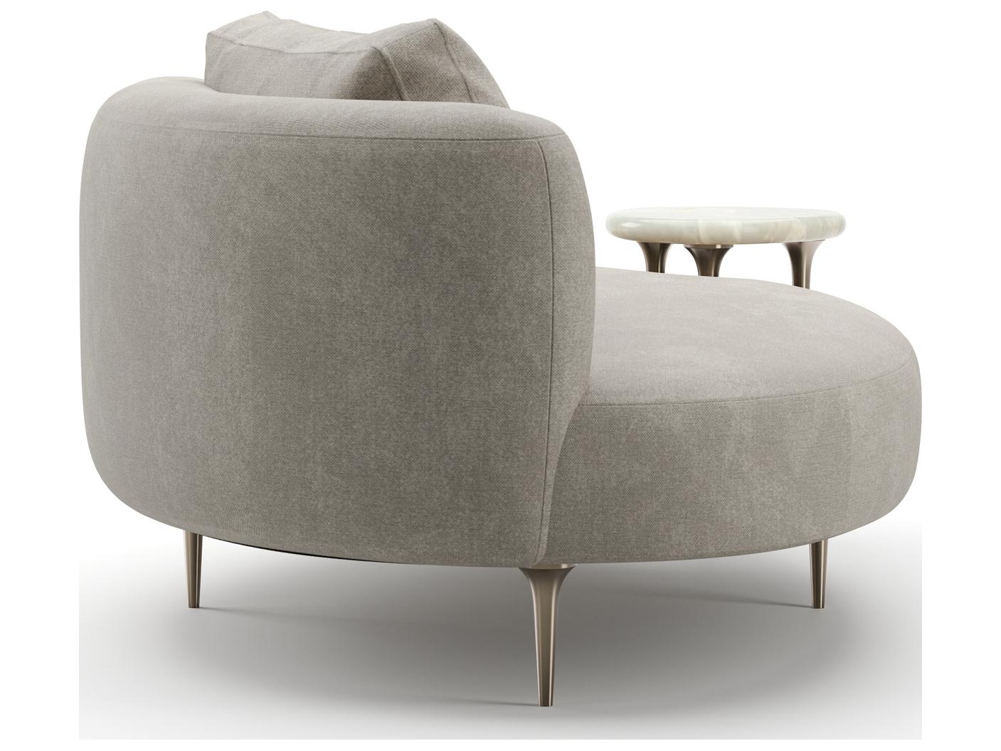 Caracole Echo Champagne Upholstered Chaise