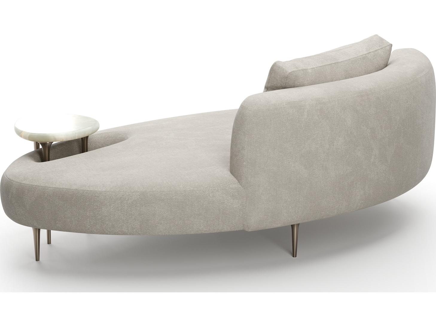 Caracole Echo Champagne Upholstered Chaise