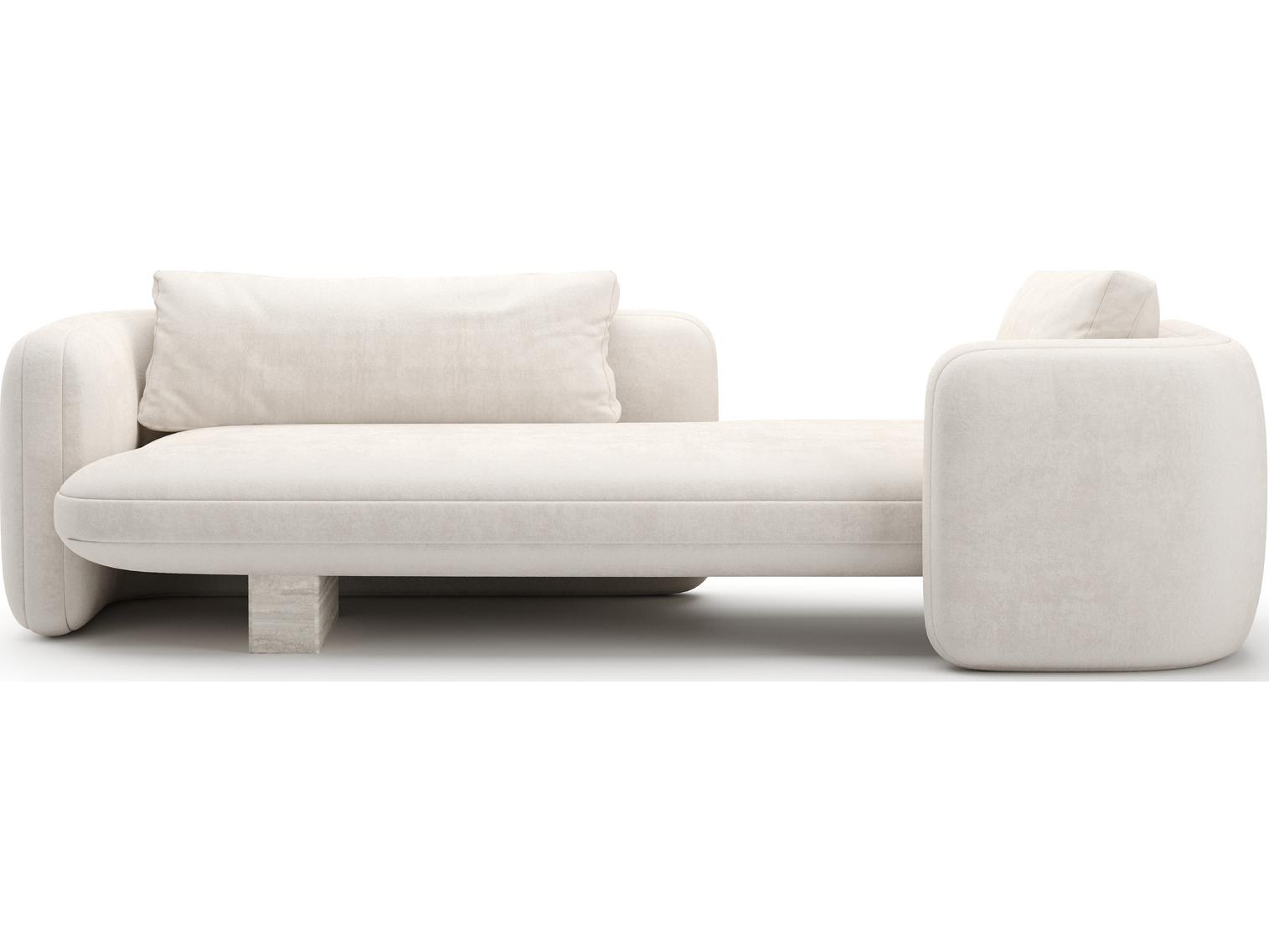 Caracole Overlap White Upholstered Chaise