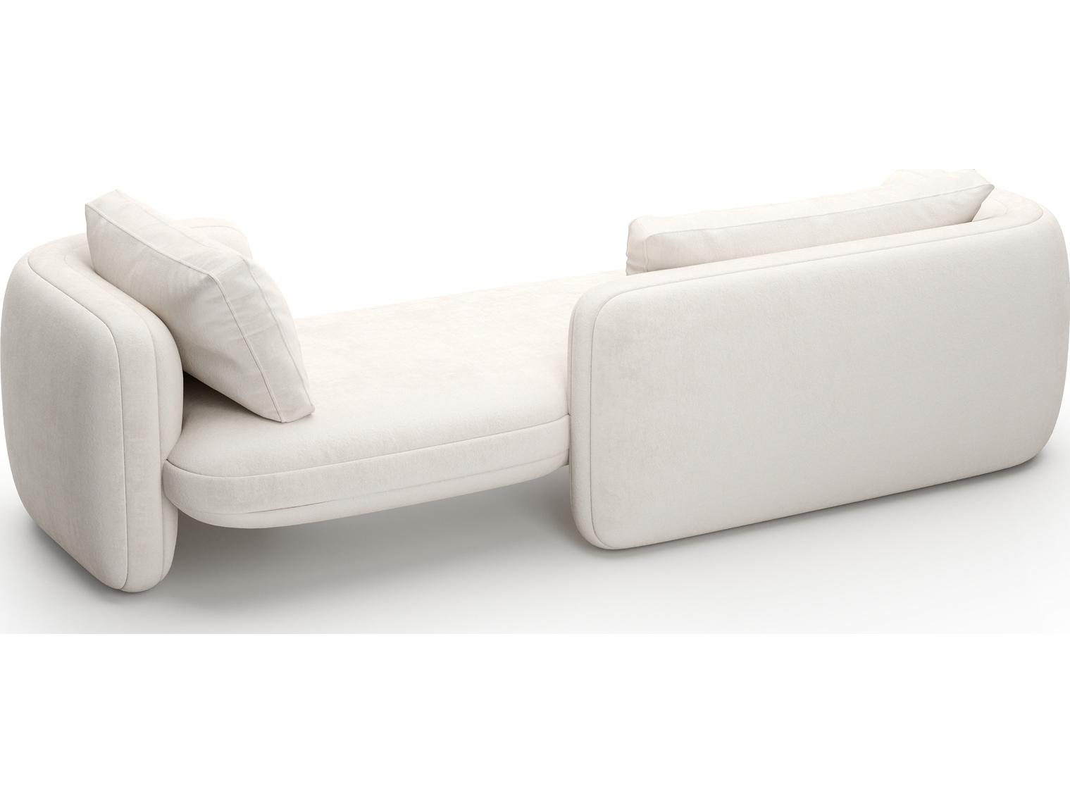 Caracole Overlap White Upholstered Chaise