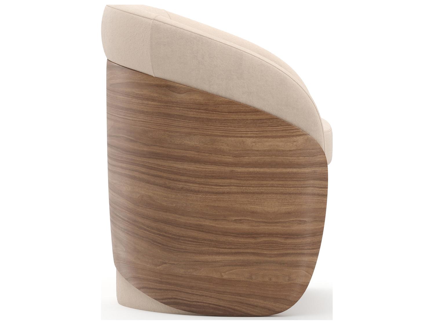 Caracole Fleur Champagne Upholstered Arm Dining Chair