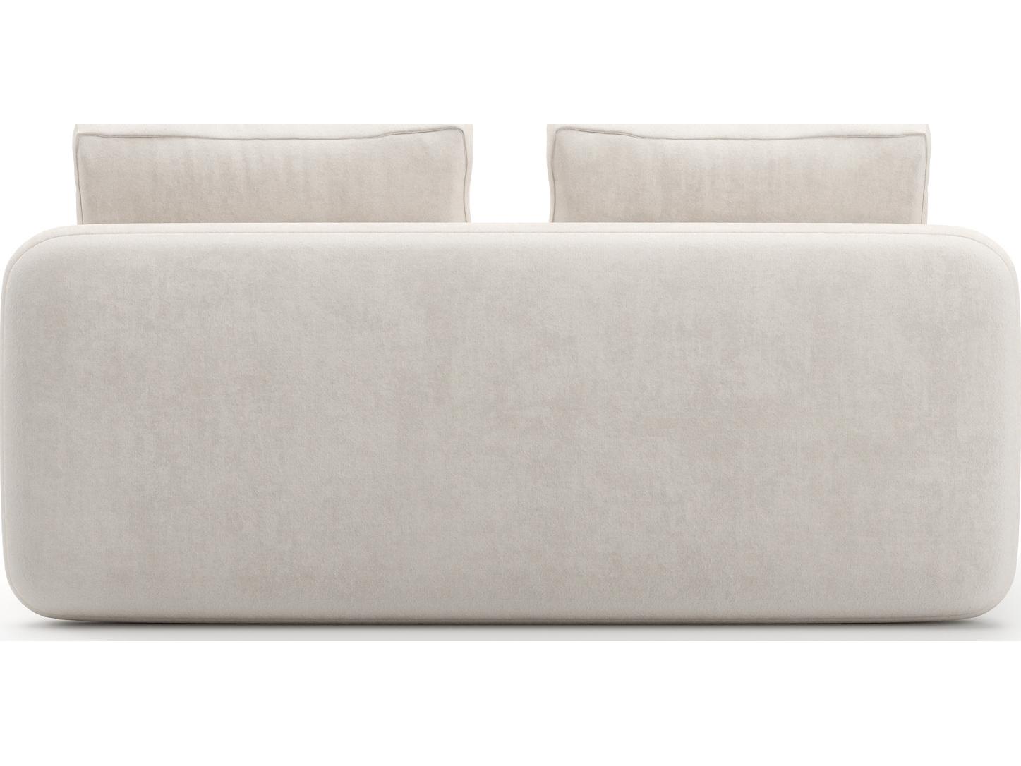 Caracole Overlap White Upholstered Loveseat
