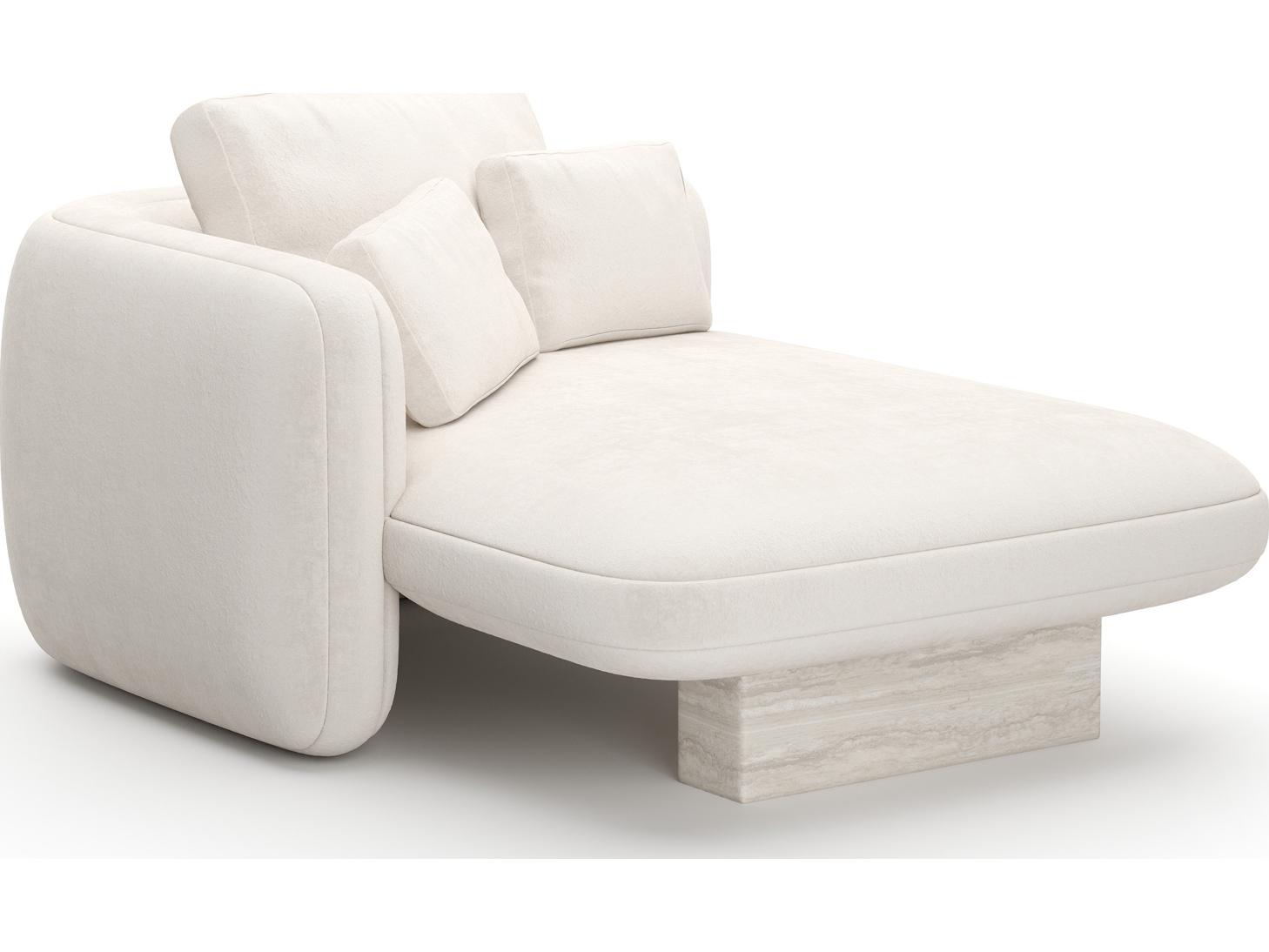 Caracole Overlap White Upholstered Chaise