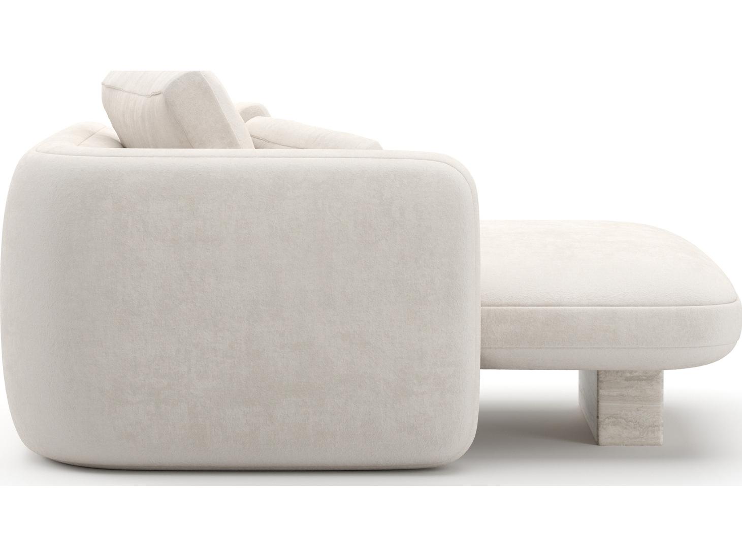 Caracole Overlap White Upholstered Chaise